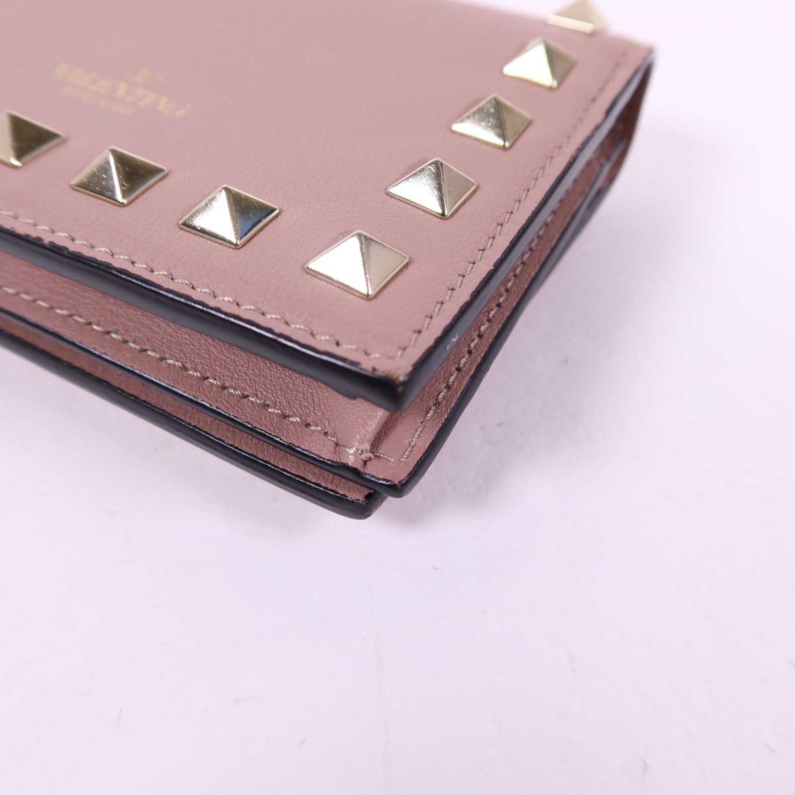 Valentino 牛皮皮革Bifold Wallet金扣錢包
