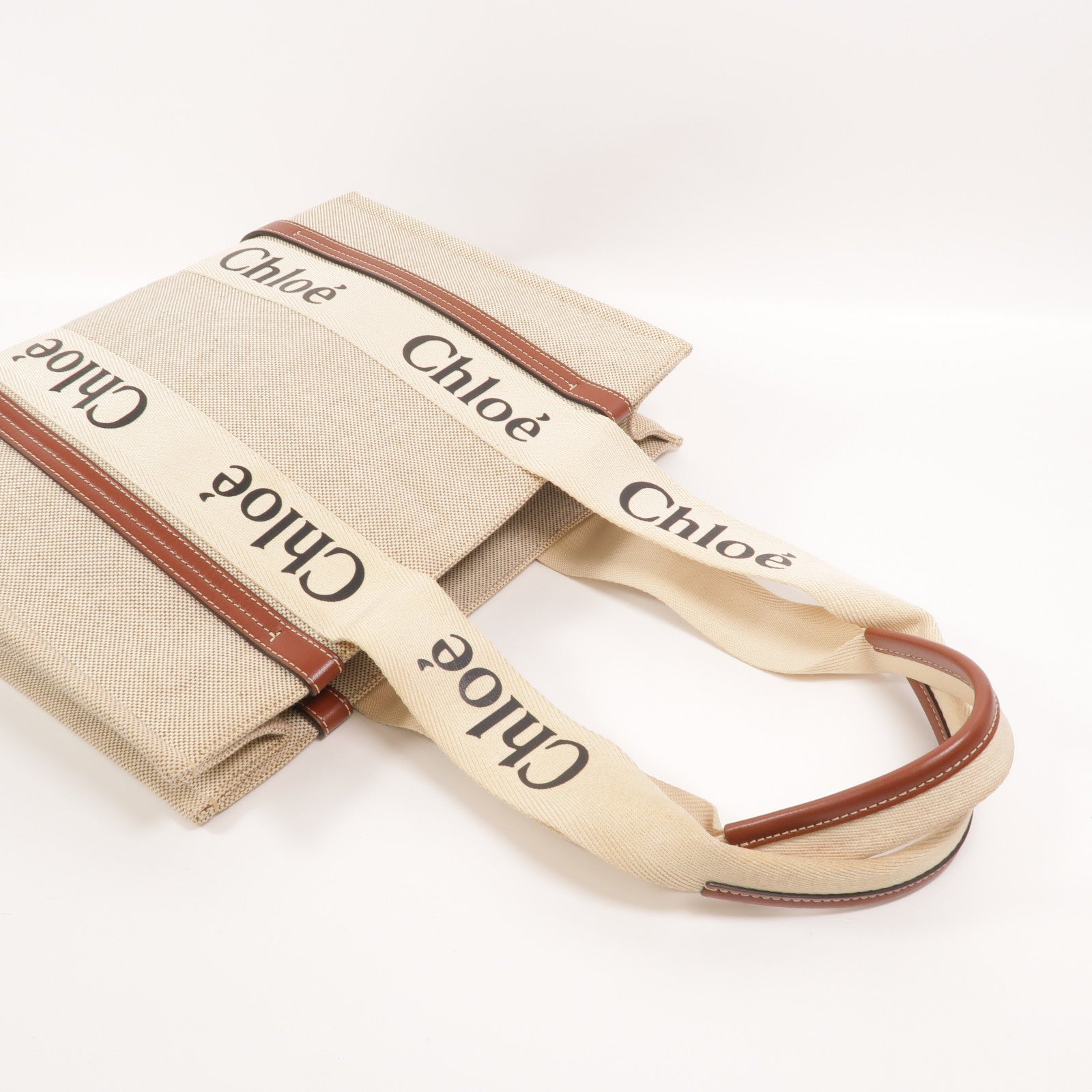Chloe 帆布Woody Medium手挽袋