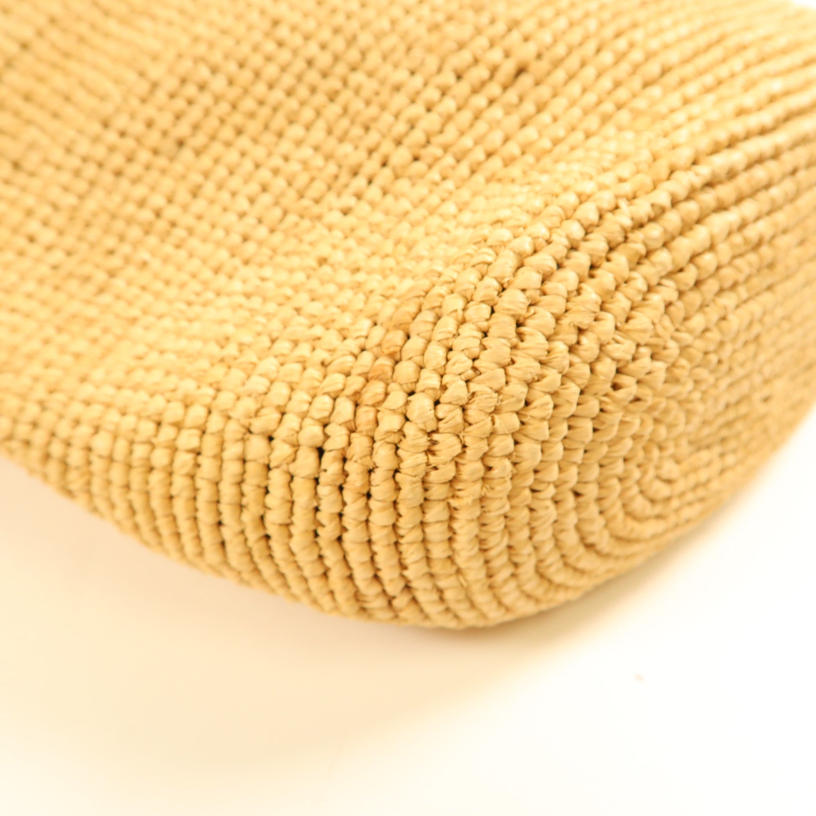 LOEWE Raffia/牛皮皮革Anagram Pochette Basket Bag金扣肩背袋