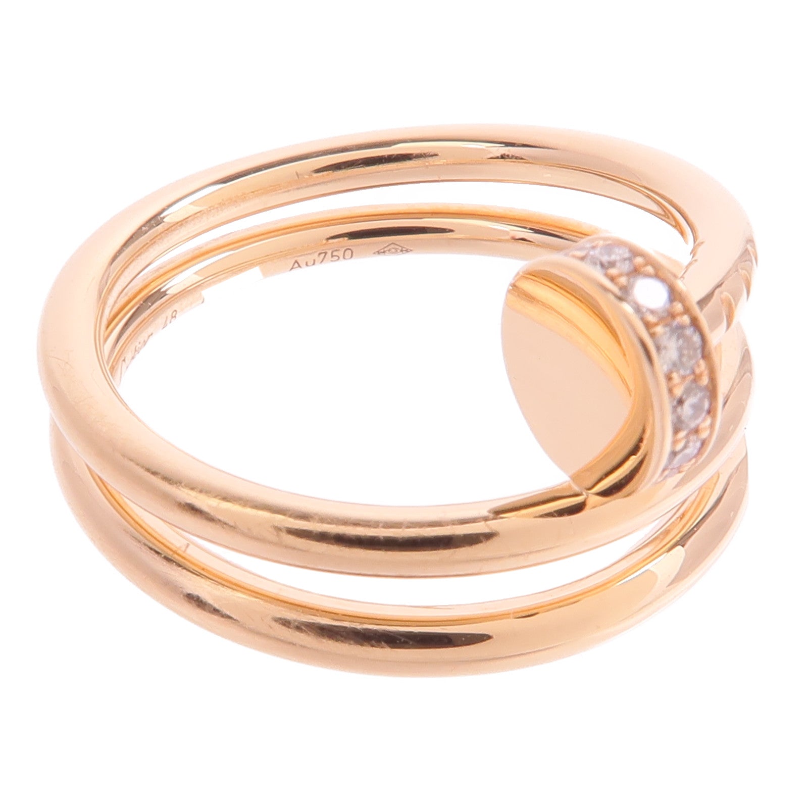 CARTIER 18K玫瑰金Just Un Clou Diamond Ring戒指