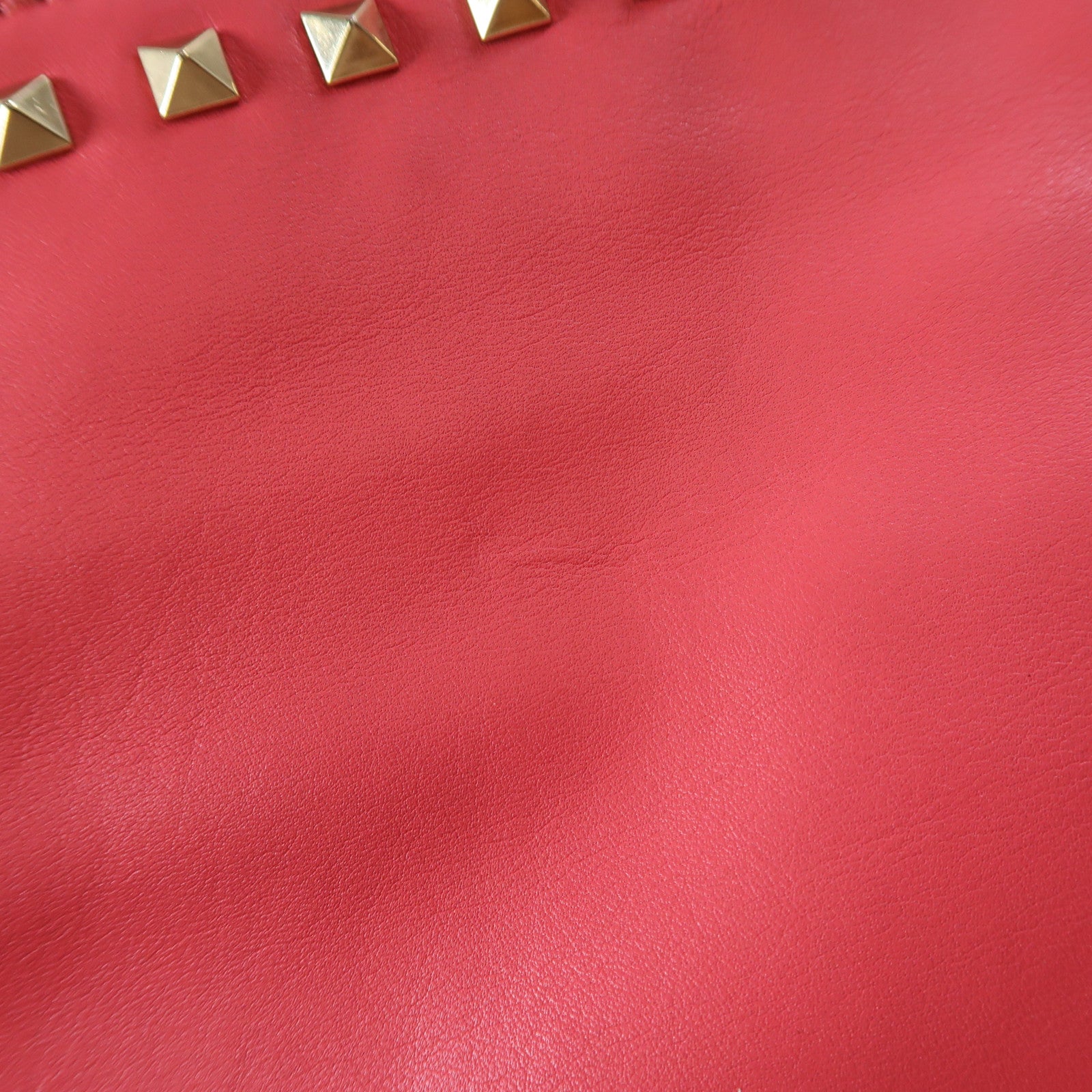 Valentino 【激減優惠】皮革Pouch金扣手拿包粉紅色