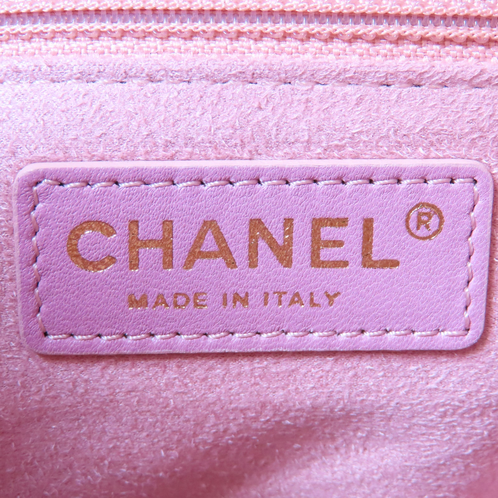 CHANEL Caviar皮革Deauville Drawstring Bucket金扣鏈帶肩背袋粉紅色