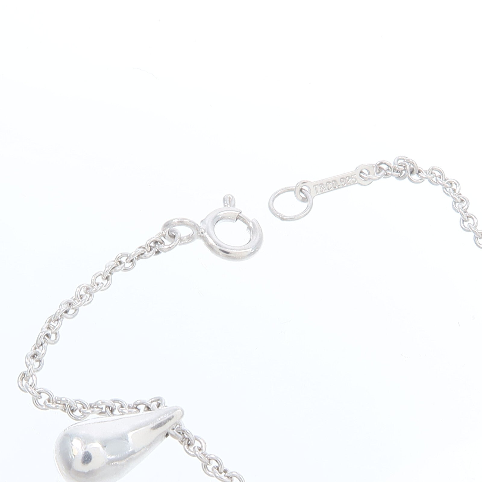 TIFFANY＆CO 925純銀Elsa Peretti Teardrop 5 Bracelet手鏈
