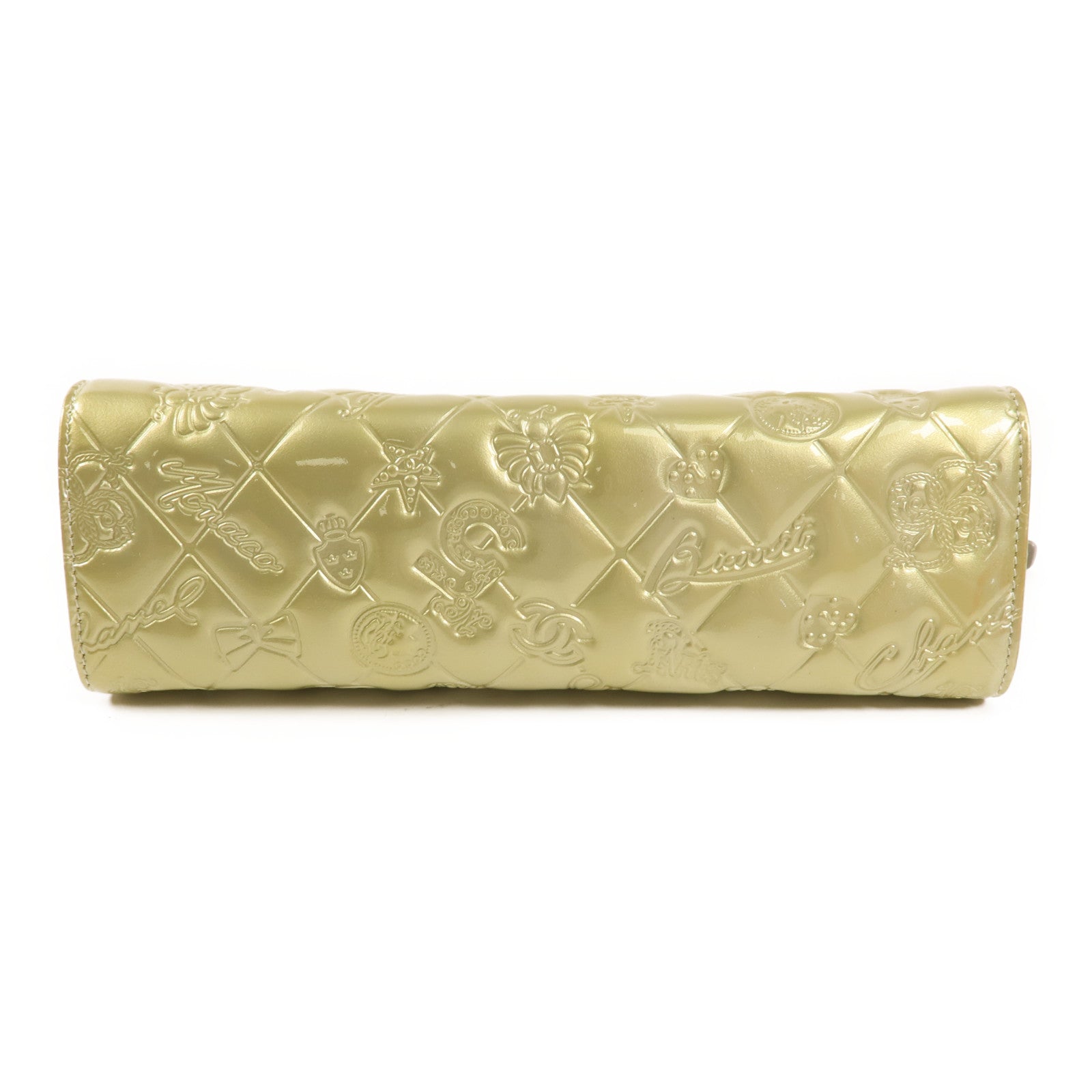 CHANEL 漆皮皮革Chain Shoulder銀扣鏈帶肩背袋