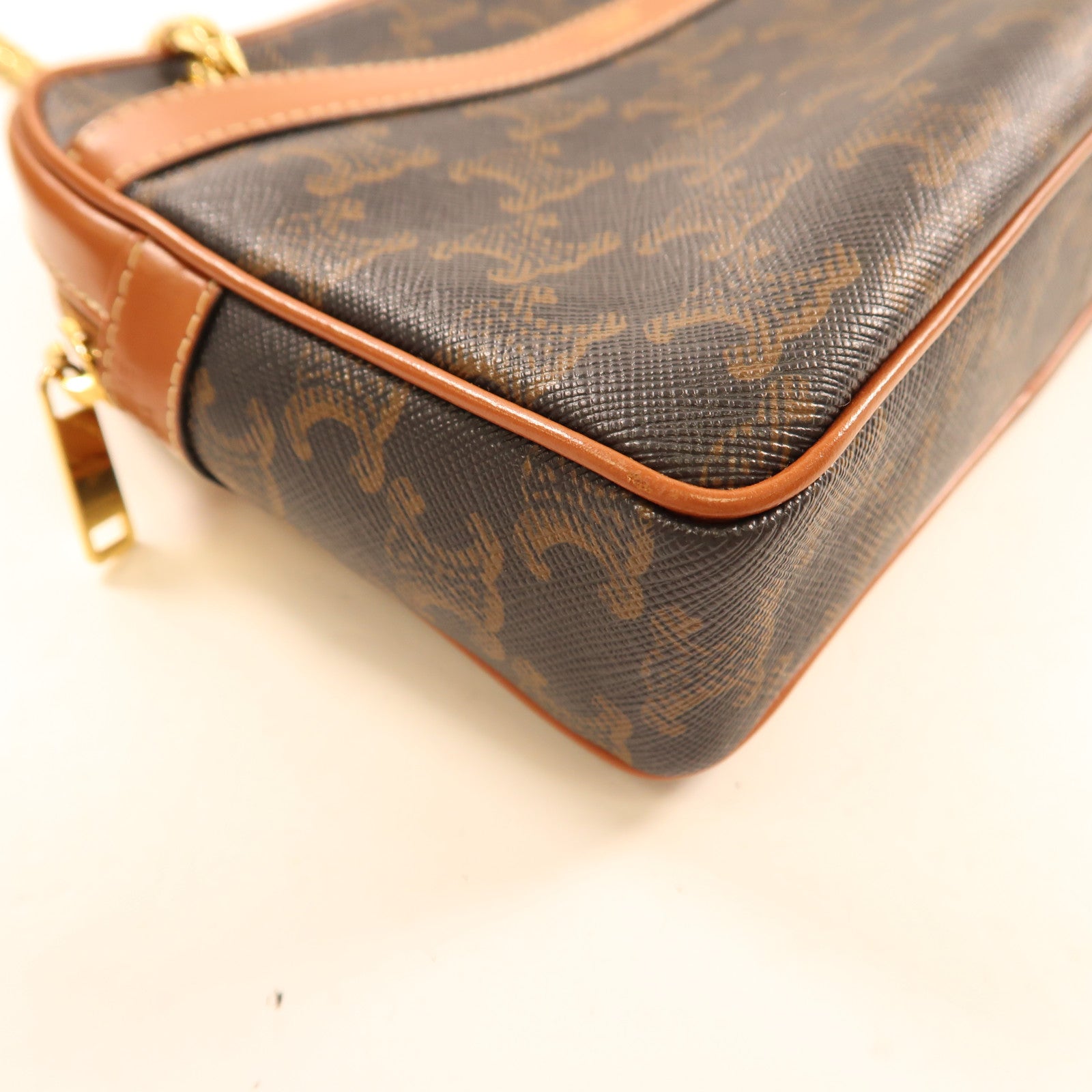 CELINE 塗層帆布Small Patapans金扣鏈帶肩背袋