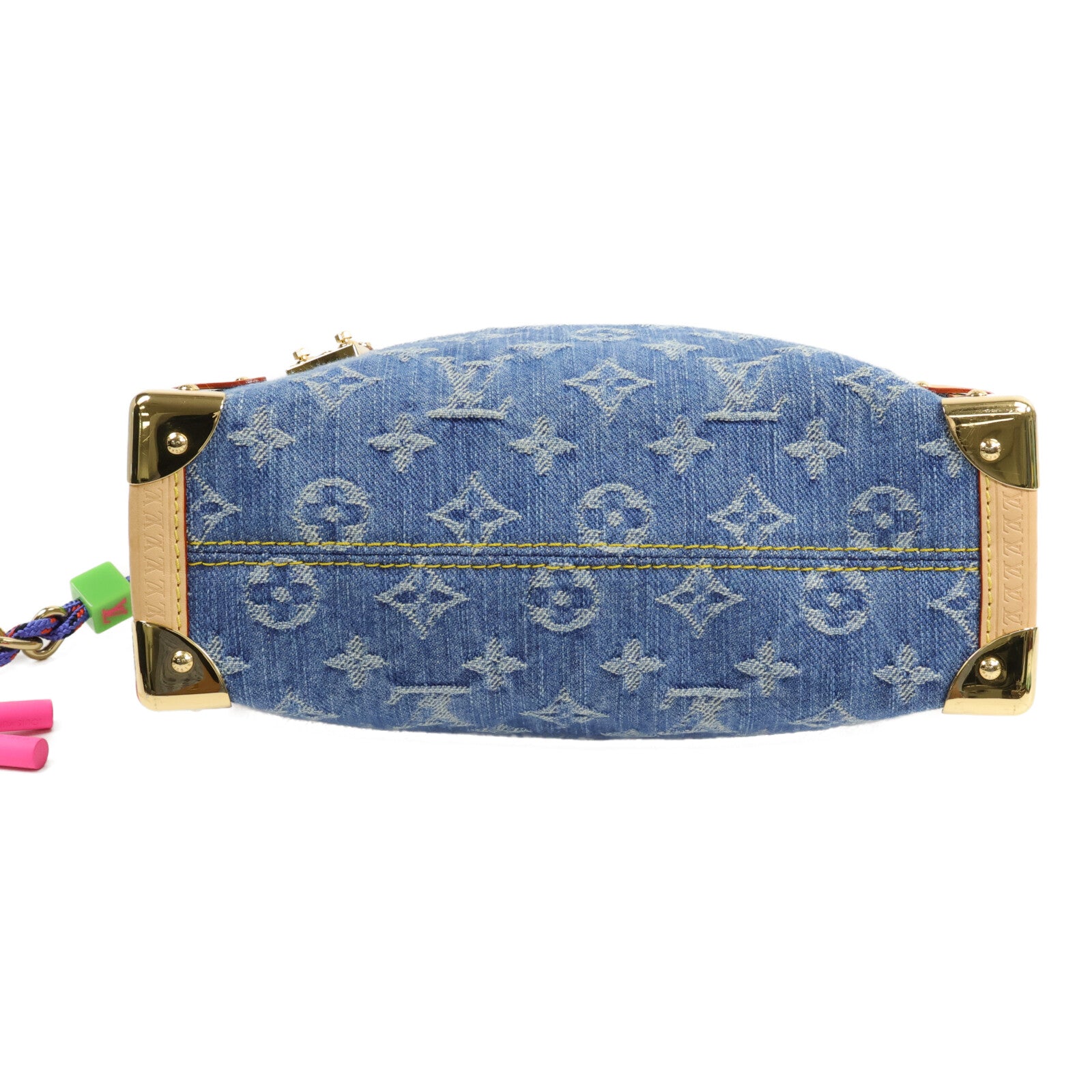 LOUIS VUITTON Monogram Denim Side Trunk MM 手挽肩背兩用袋