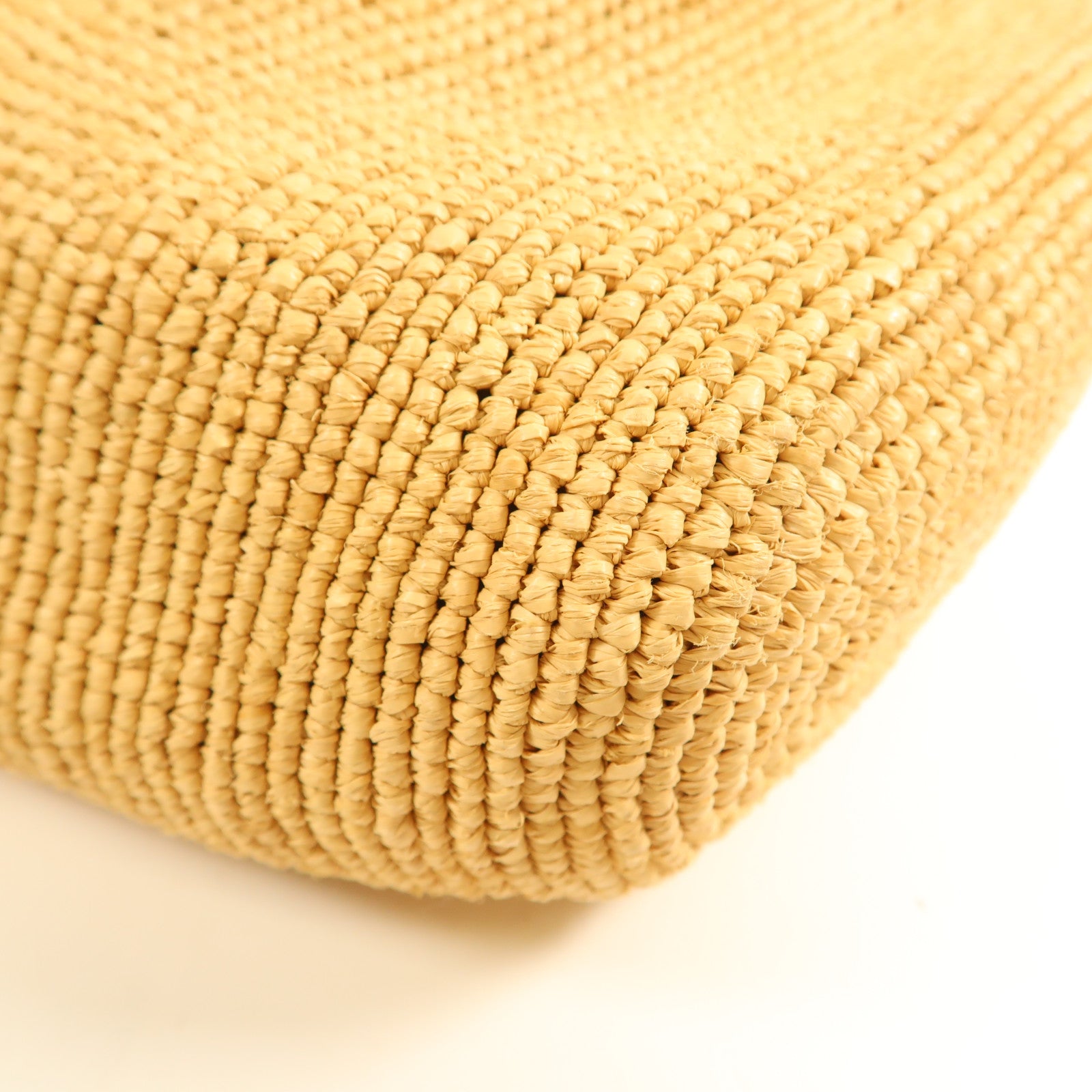 LOEWE Raffia/牛皮皮革Anagram Pochette Basket Bag金扣肩背袋