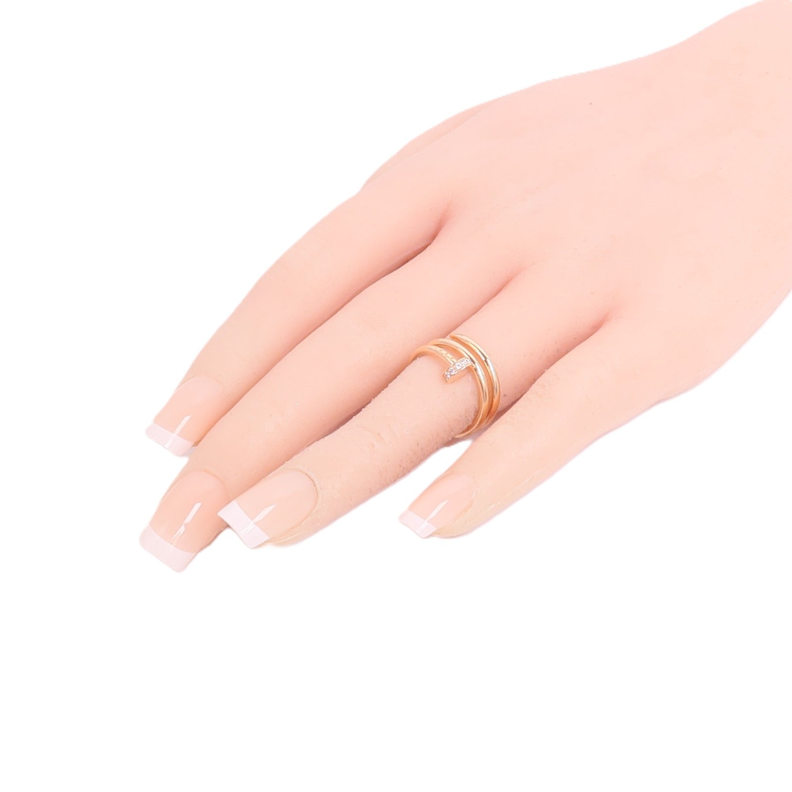 CARTIER 18K玫瑰金Just Un Clou Diamond Ring戒指