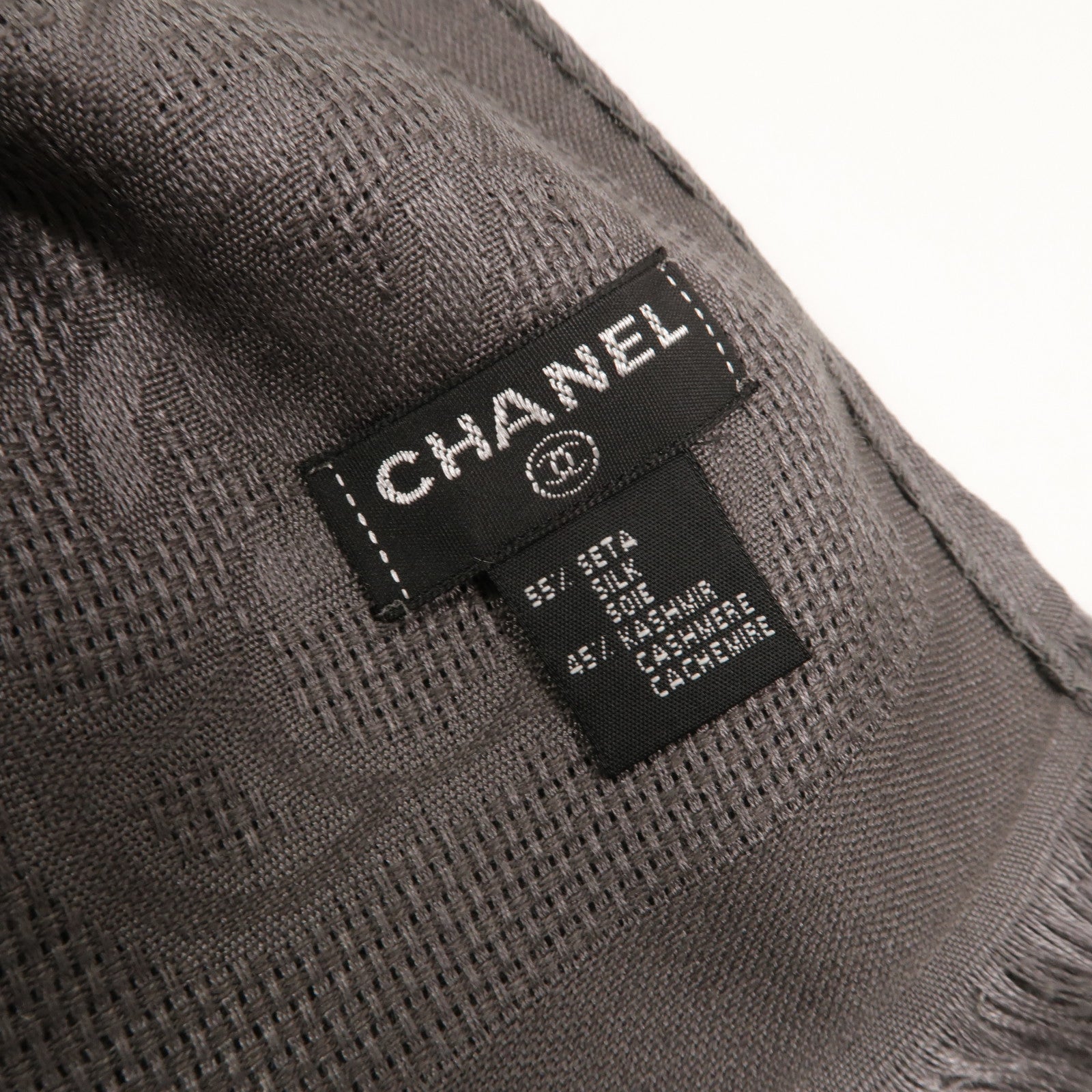 CHANEL 羊絨/絲質Scarf 200x70圍巾