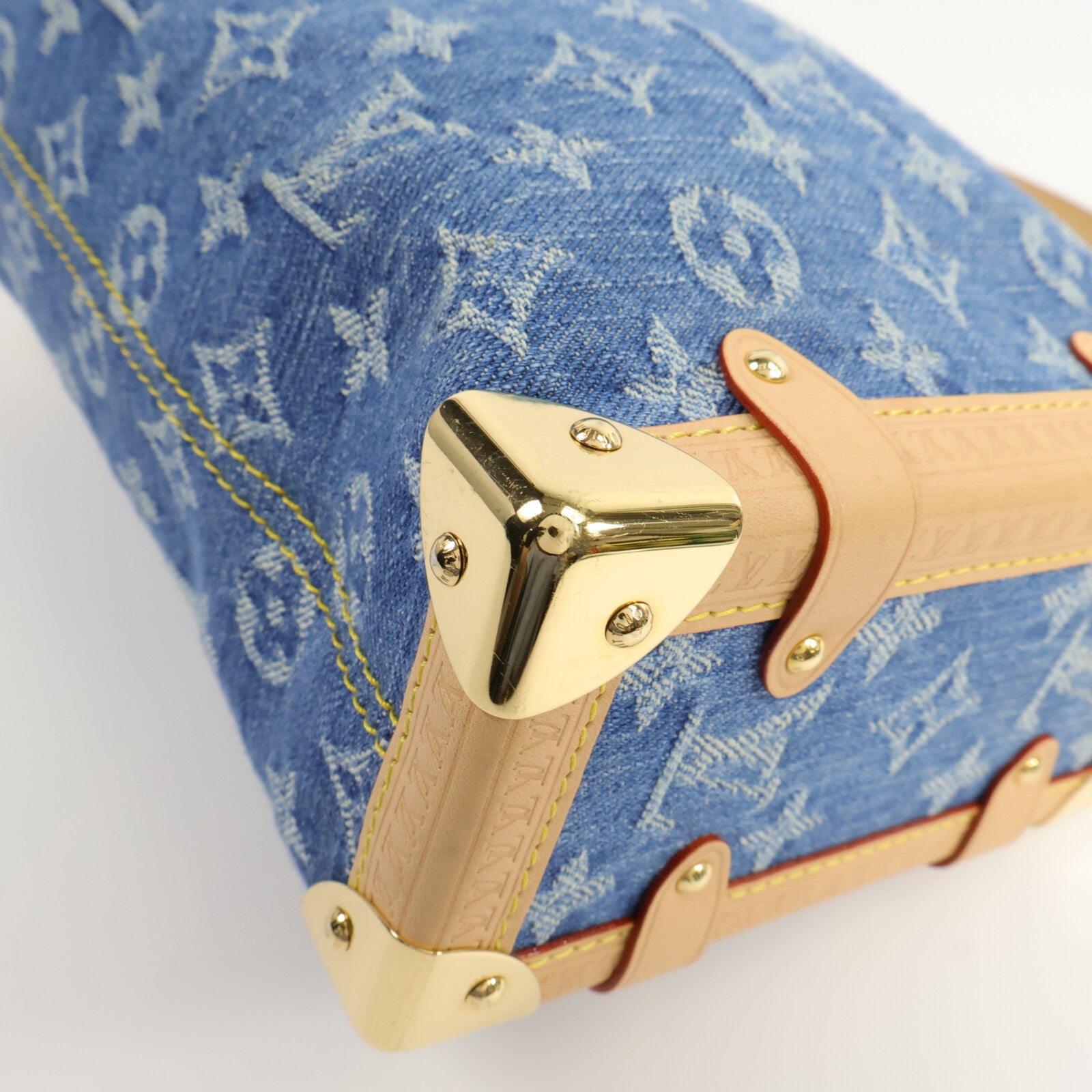 LOUIS VUITTON Monogram Denim Side Trunk MM 手挽肩背兩用袋