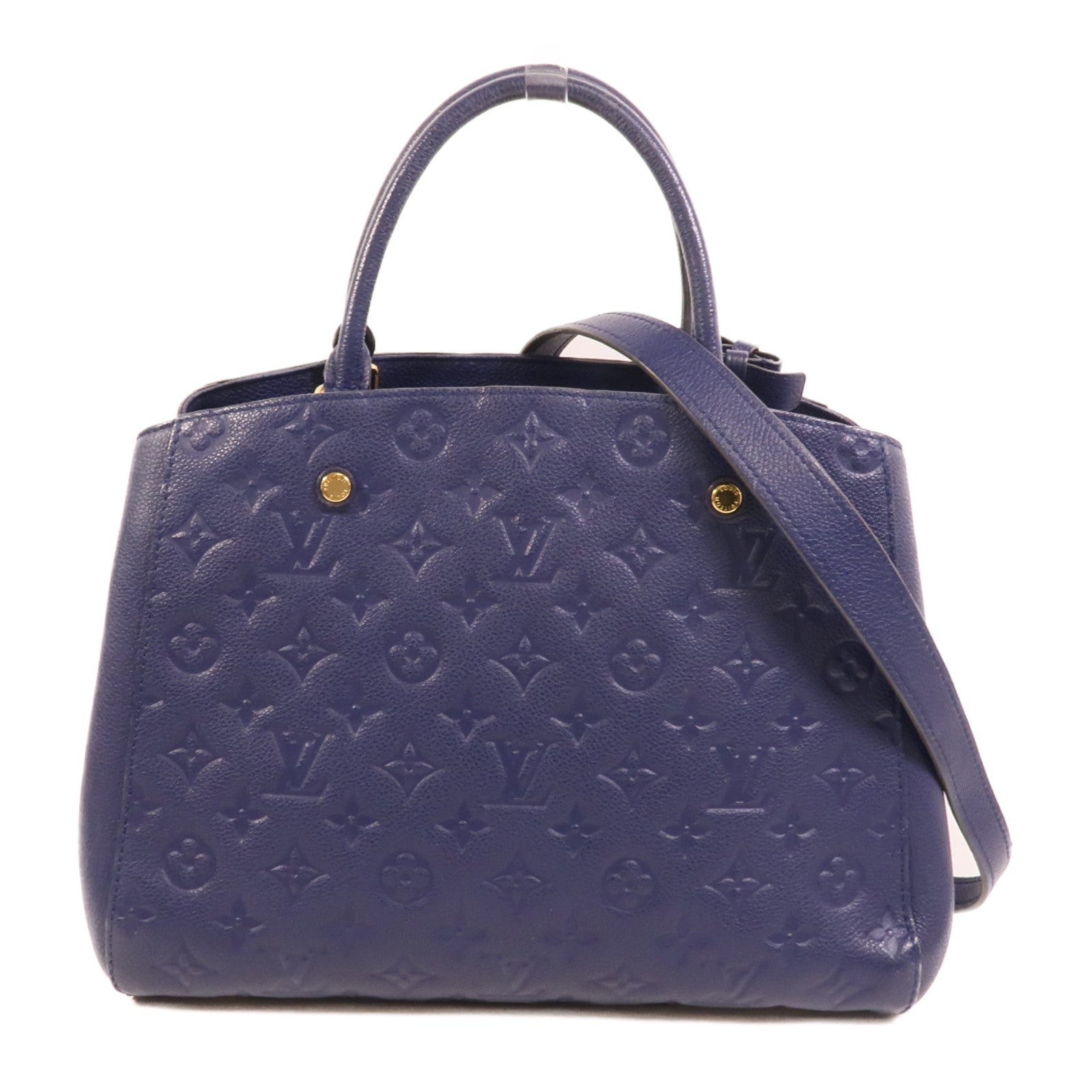 LOUIS VUITTON Monogram Empreinte Montaigne MM手挽肩背兩用袋