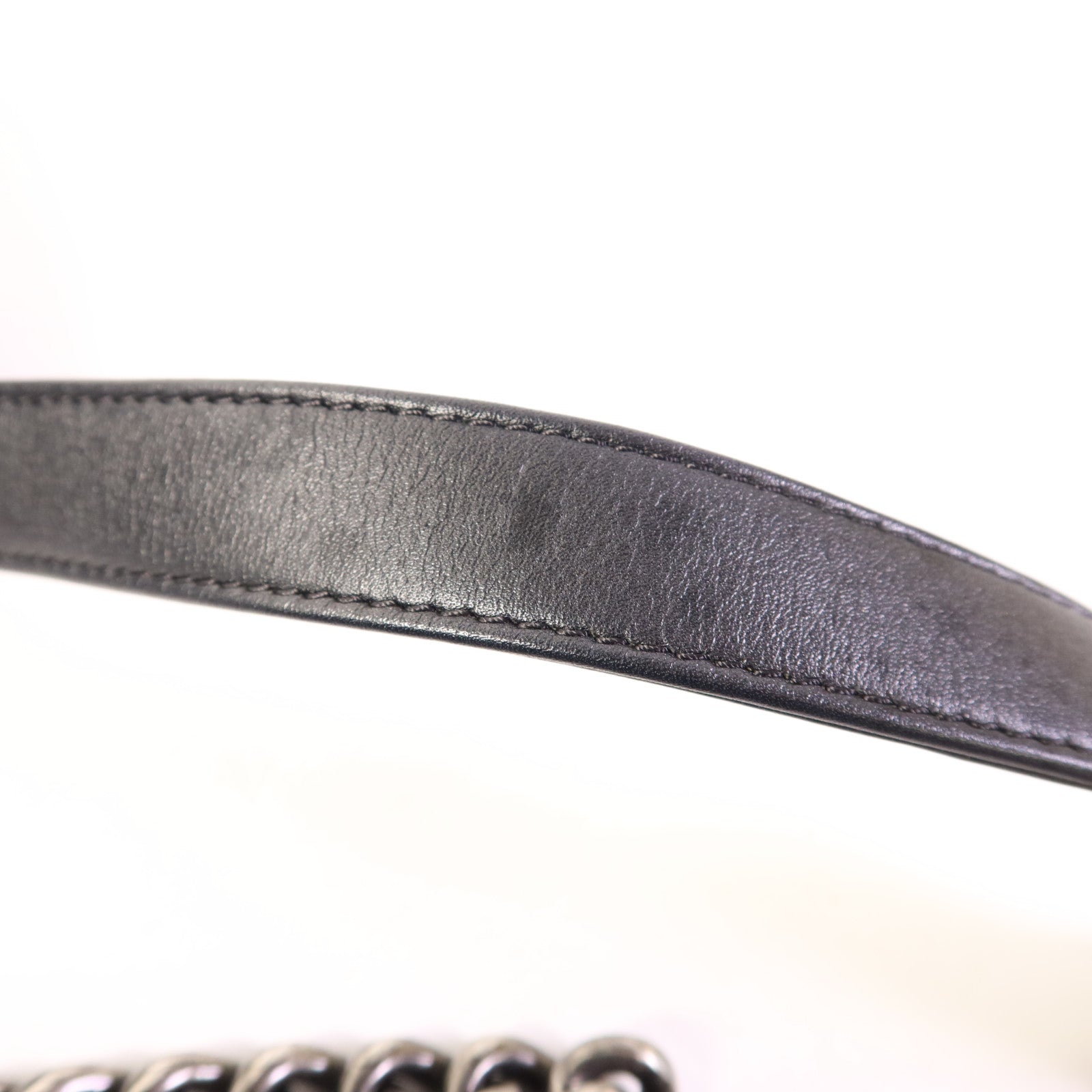 CHANEL 羊皮皮革Boy 25銀扣鏈帶肩背袋