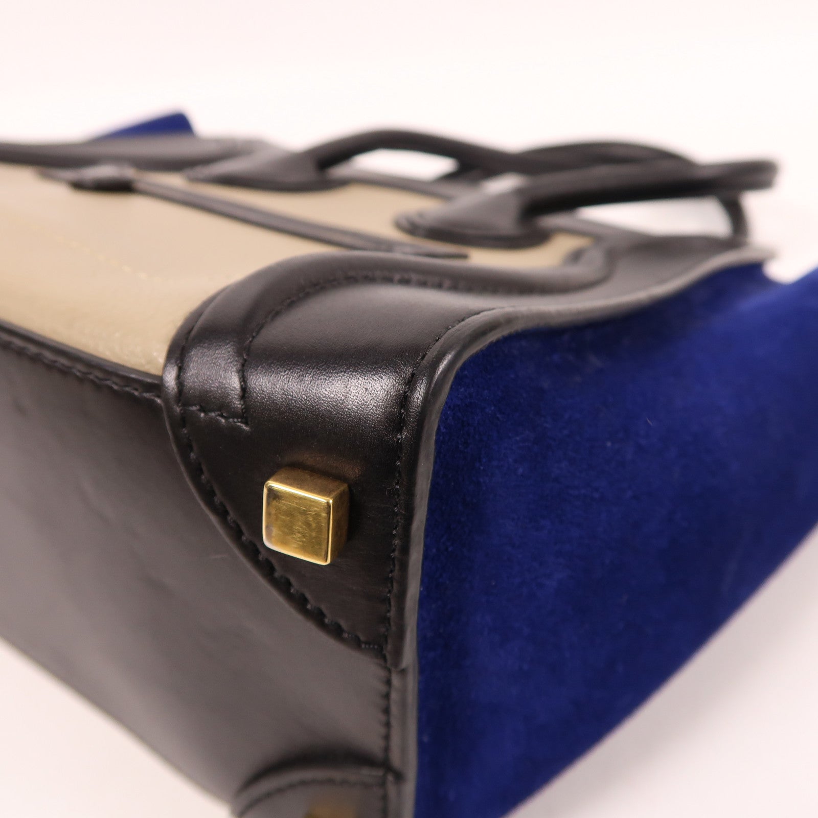 CELINE 牛皮皮革/麂皮皮革Micro Luggage手挽袋