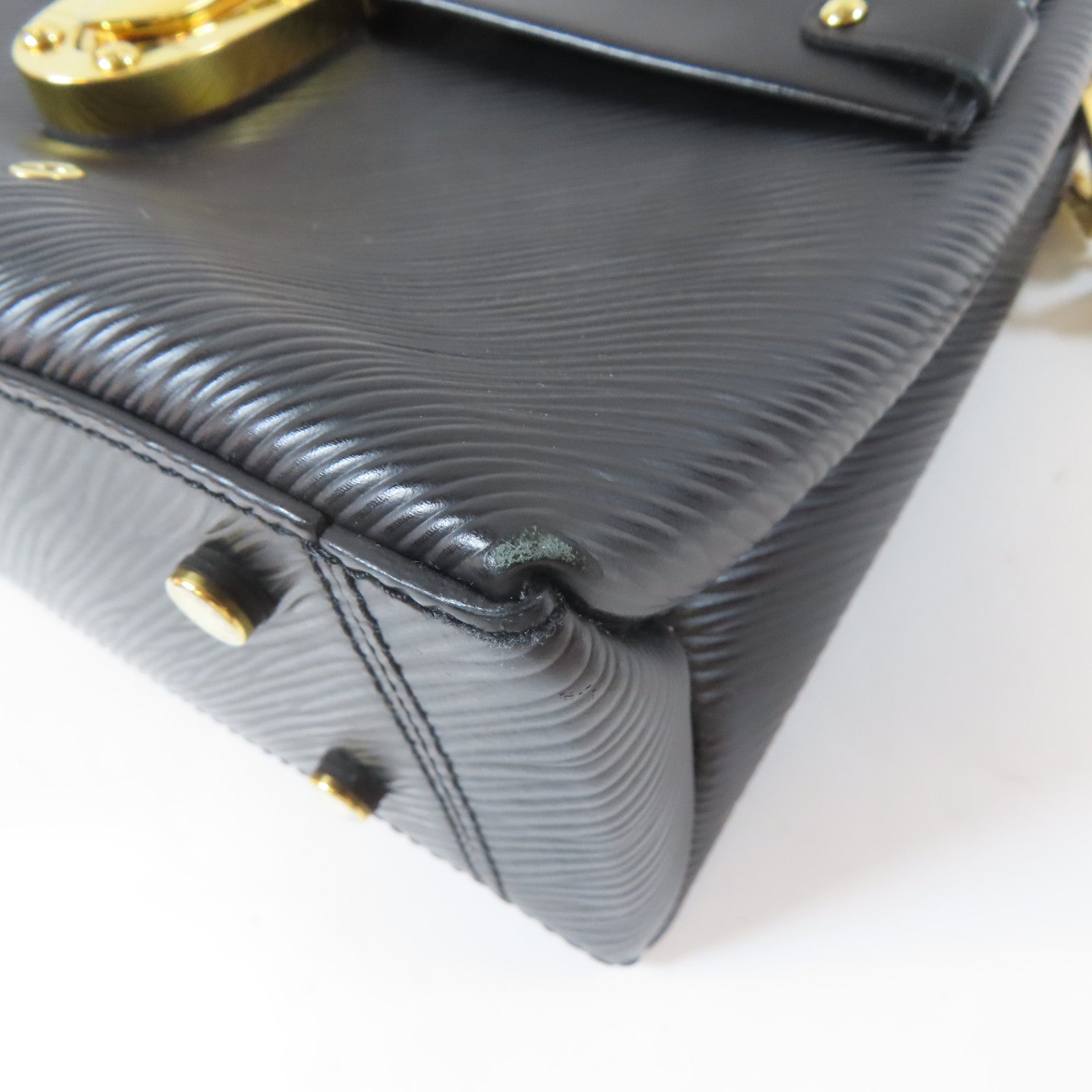 LOUIS VUITTON Epi 2 Way Shoulder Bag金扣手挽肩背兩用袋黑色