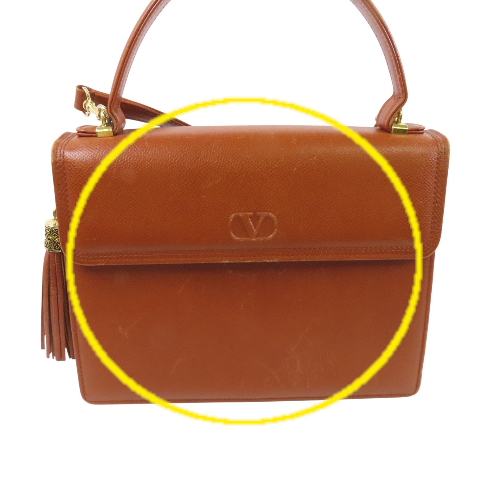 Valentino 牛皮皮革2Way Shoulder Bag金扣手挽肩背兩用袋