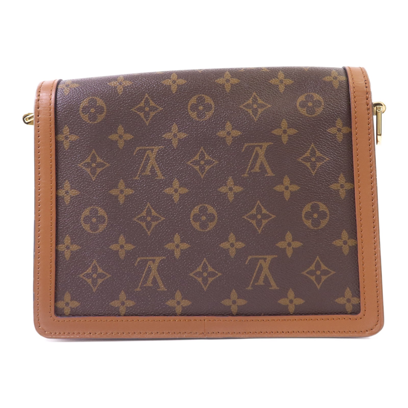 LOUIS VUITTON Monogram Reverse Dauphine MM金扣肩背袋