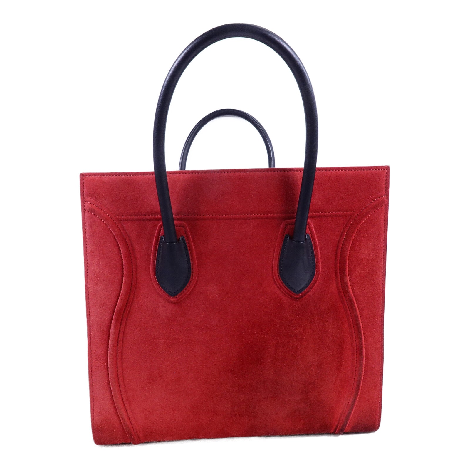 CELINE 牛皮/麂皮皮革Micro Luggage手挽袋