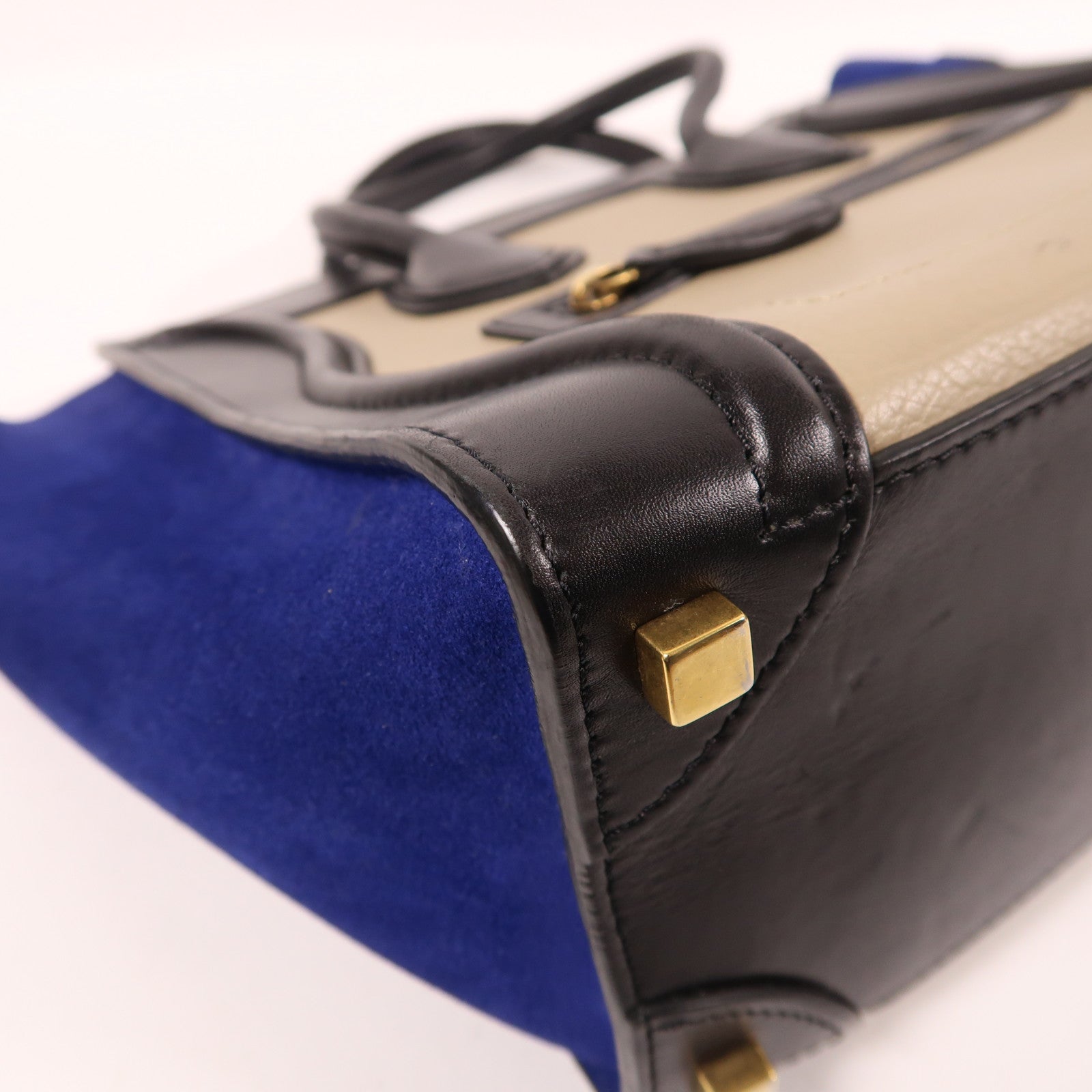 CELINE 牛皮皮革/麂皮皮革Micro Luggage手挽袋