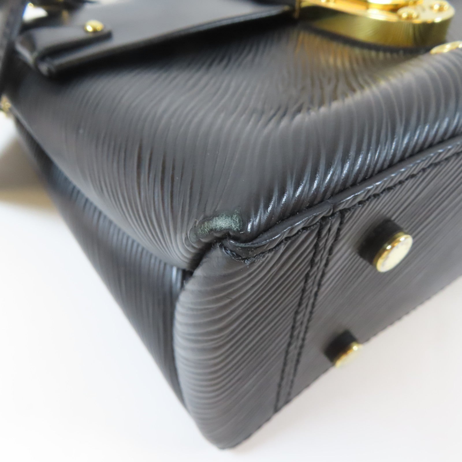 LOUIS VUITTON Epi 2 Way Shoulder Bag金扣手挽肩背兩用袋黑色