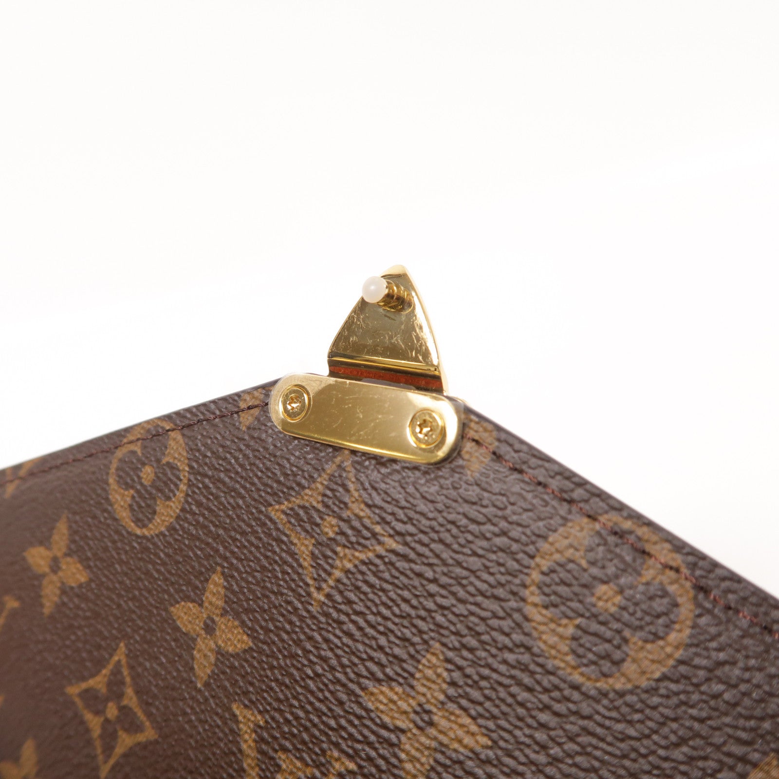 LOUIS VUITTON Monogram Pochette Metis MM金扣手挽肩背兩用袋棕色