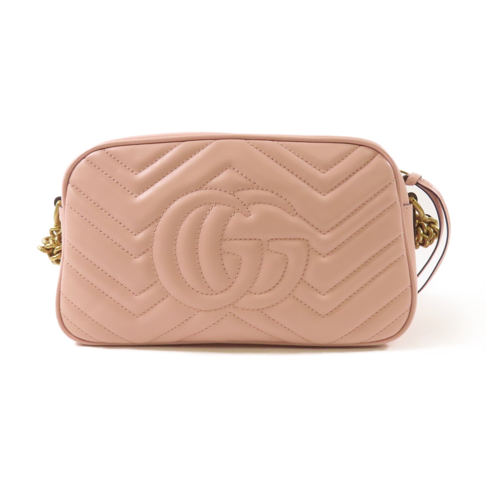 GUCCI 牛皮皮革GG Marmont金扣肩背袋
