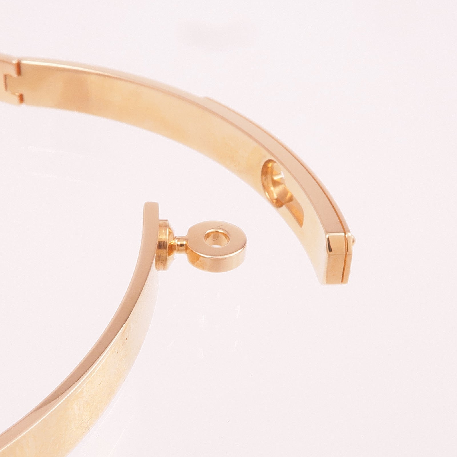 HERMES 18K玫瑰金Kelly Diamond Bracelet鑽石手鐲