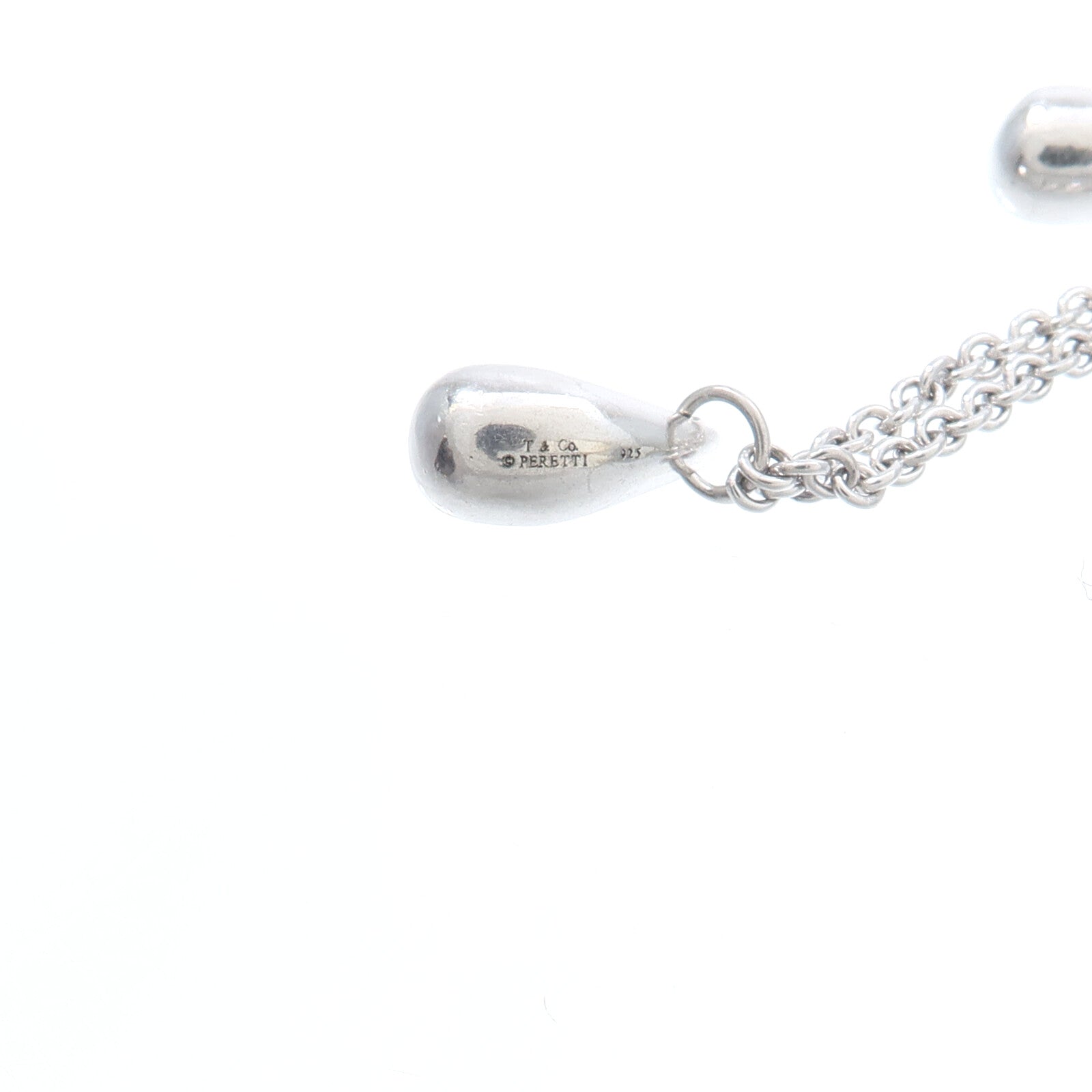 TIFFANY＆CO 925純銀Elsa Peretti Teardrop 5 Bracelet手鏈