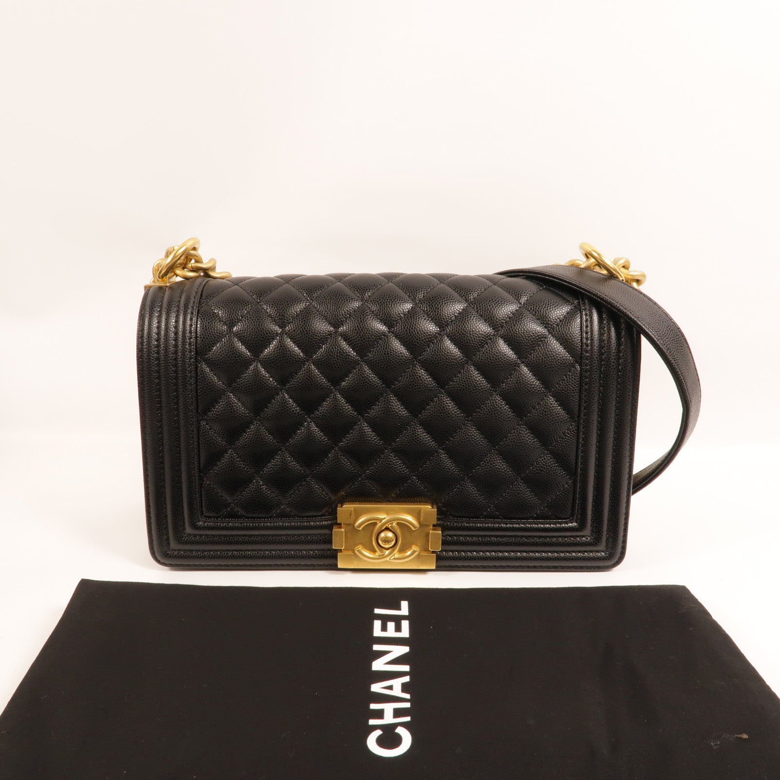 CHANEL 牛皮皮革Boy 25肩背袋