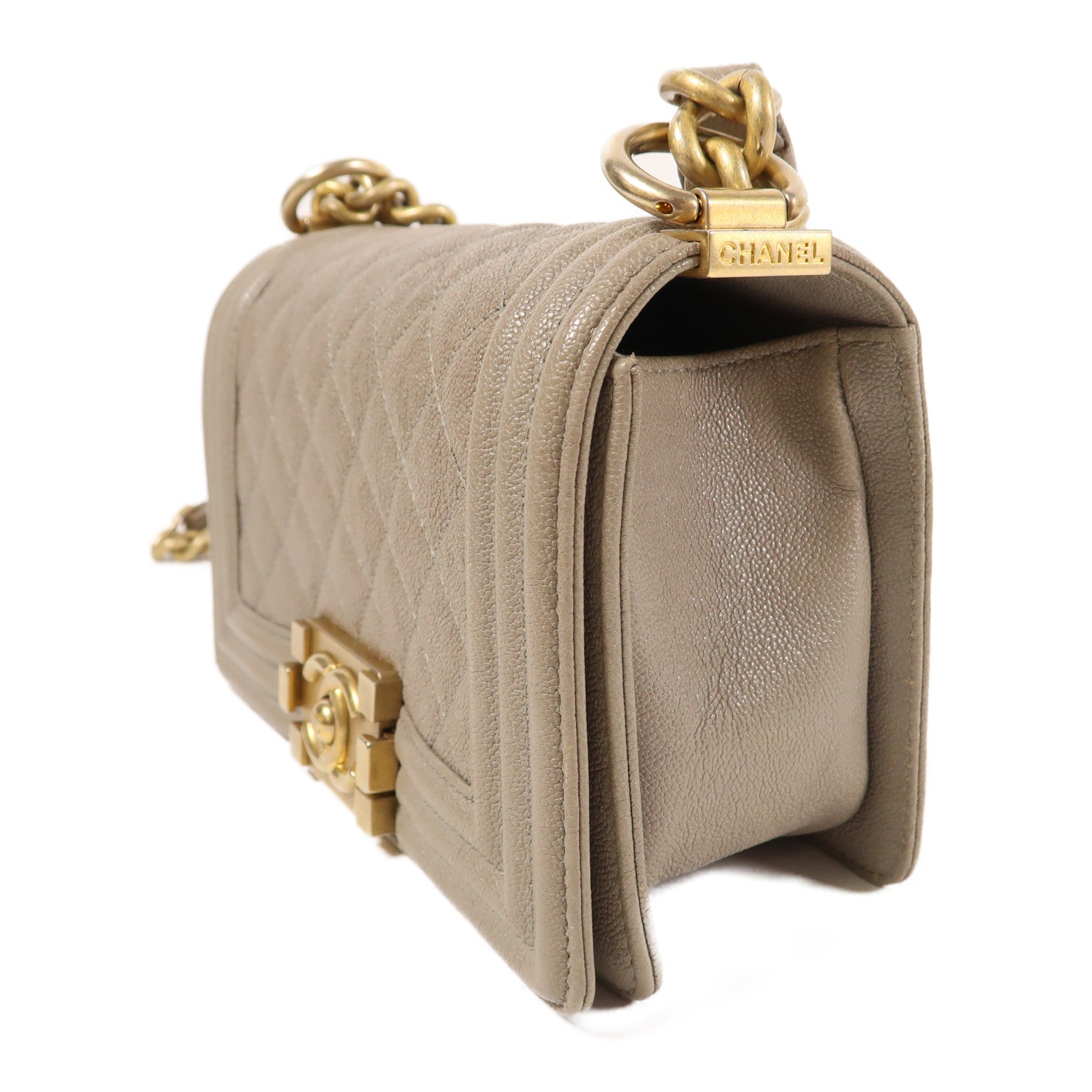 CHANEL 【激減優惠】牛皮皮革Boy 20金扣肩背袋