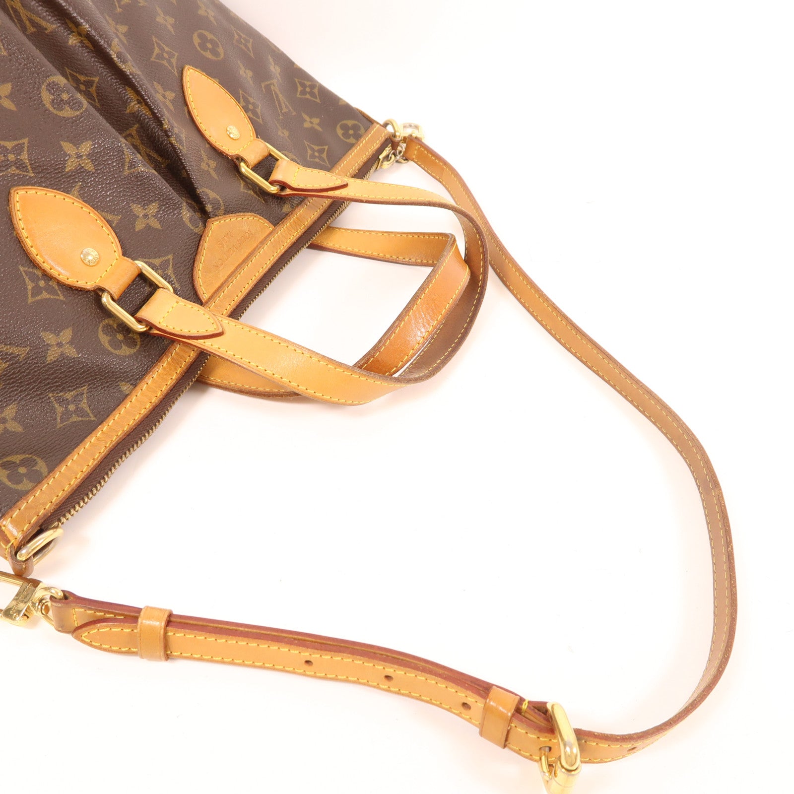 LOUIS VUITTON Monogram Palermo PM金扣手挽肩背兩用袋棕色