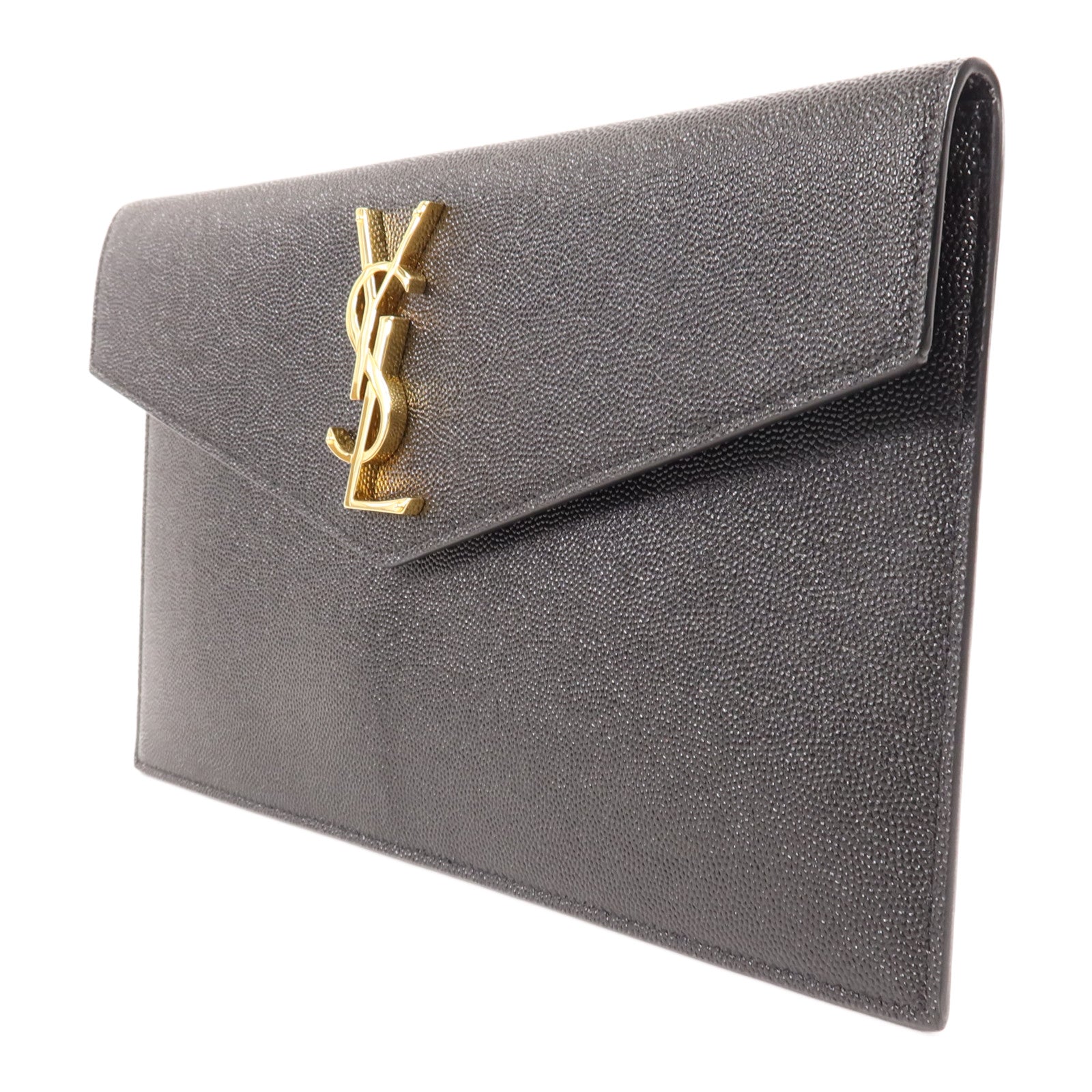 SAINT LAURENT 牛皮皮革Uptown Pouch金扣手拿包