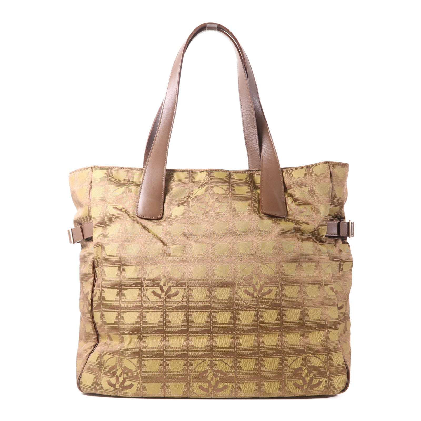CHANEL 尼龍New Travel Line Tote銀扣肩背袋/手挽袋