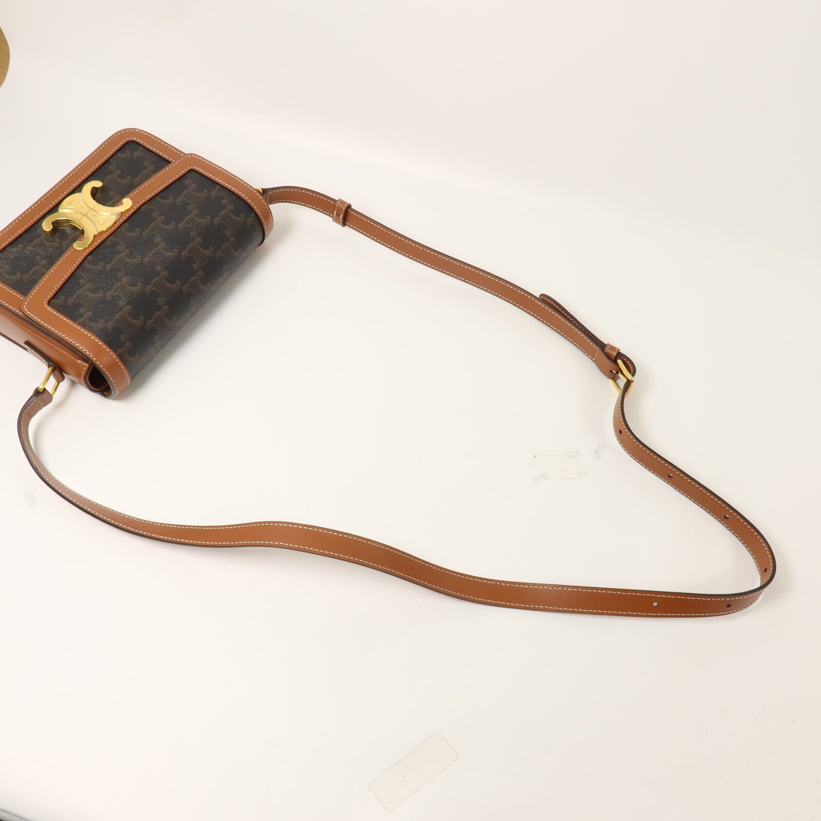 CELINE 塗層帆布Teen Triomphe肩背袋