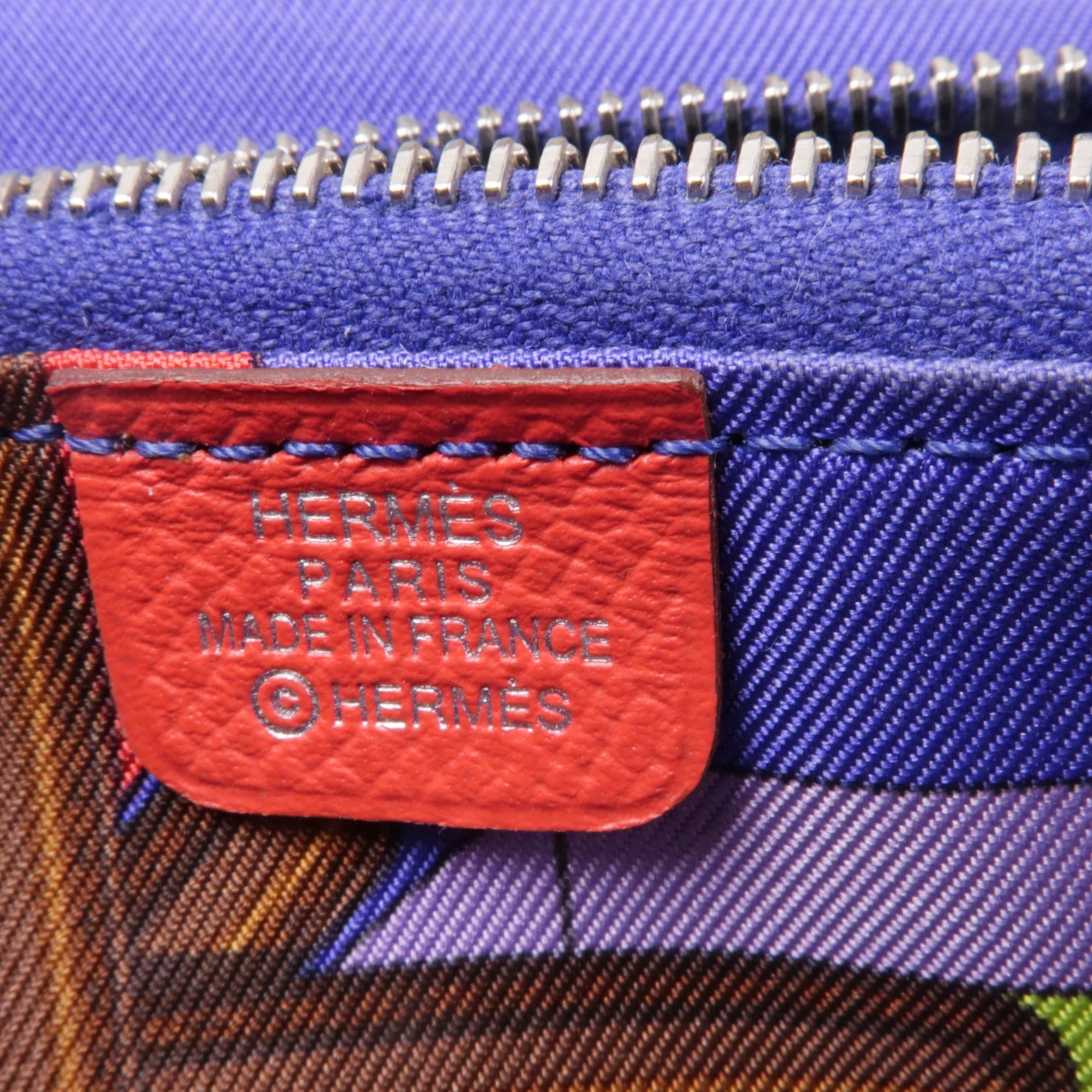 HERMES 【激減優惠】Epsom皮革Silk in Compact Wallet銀扣錢包Bougainvillier