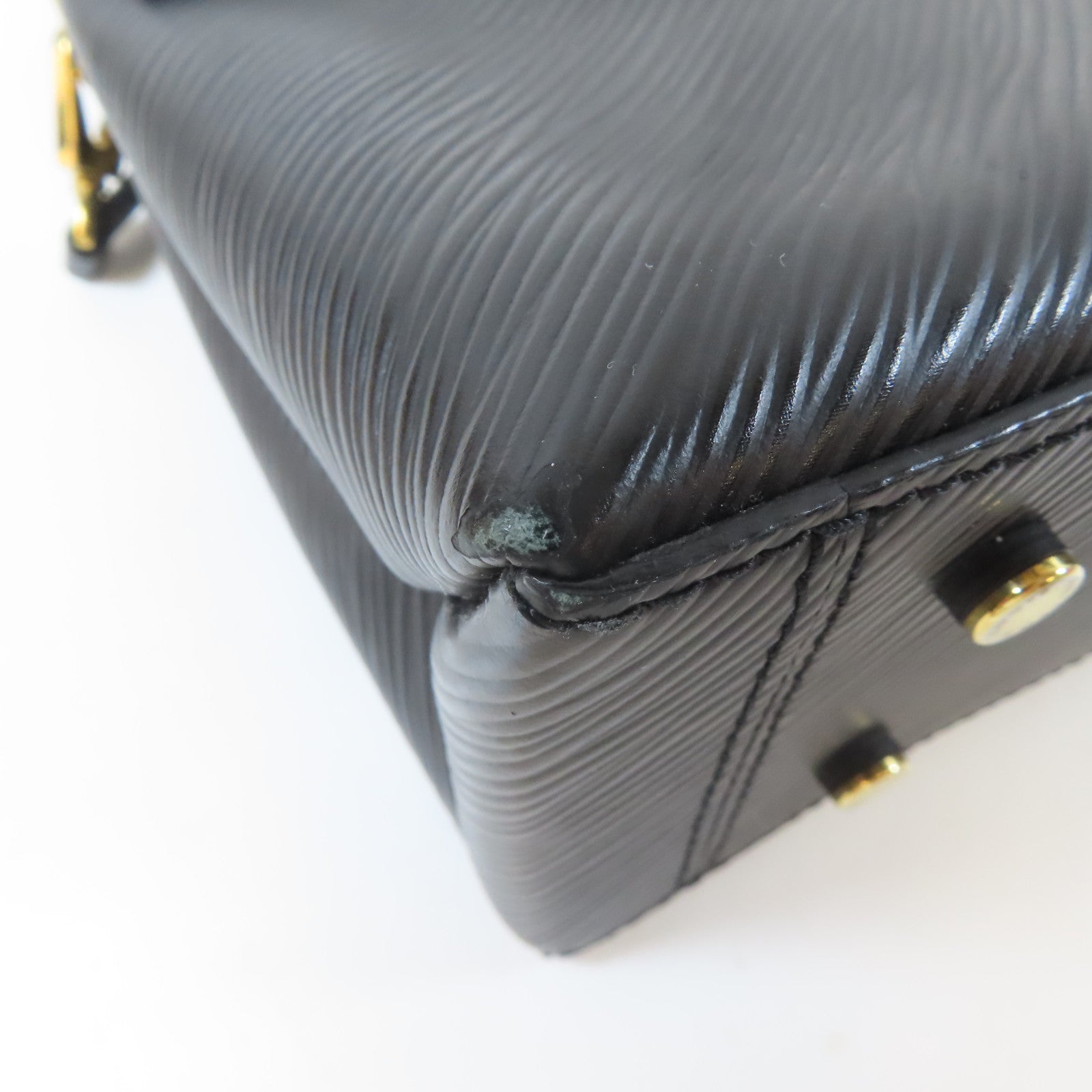 LOUIS VUITTON Epi 2 Way Shoulder Bag金扣手挽肩背兩用袋黑色