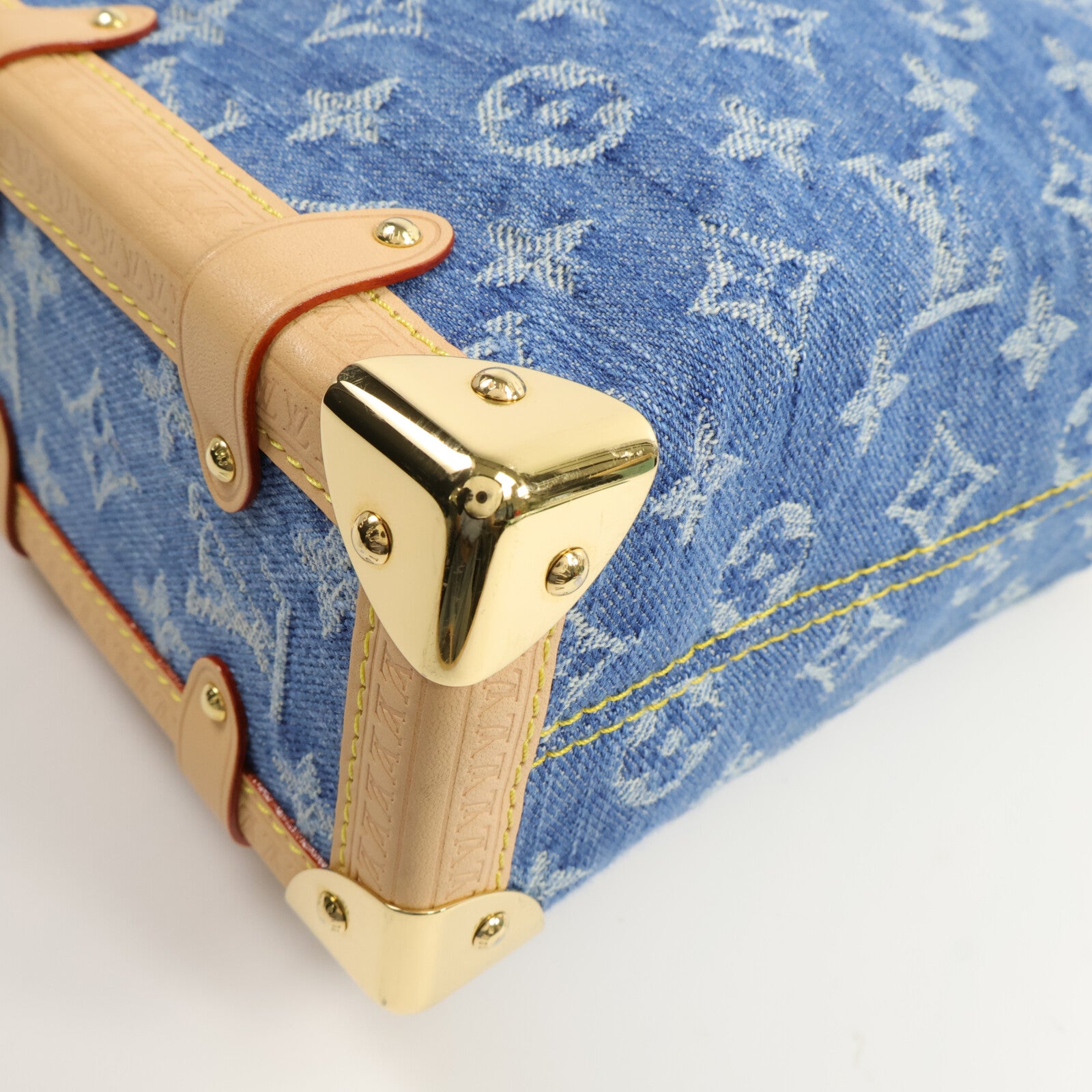 LOUIS VUITTON Monogram Denim Side Trunk MM 手挽肩背兩用袋
