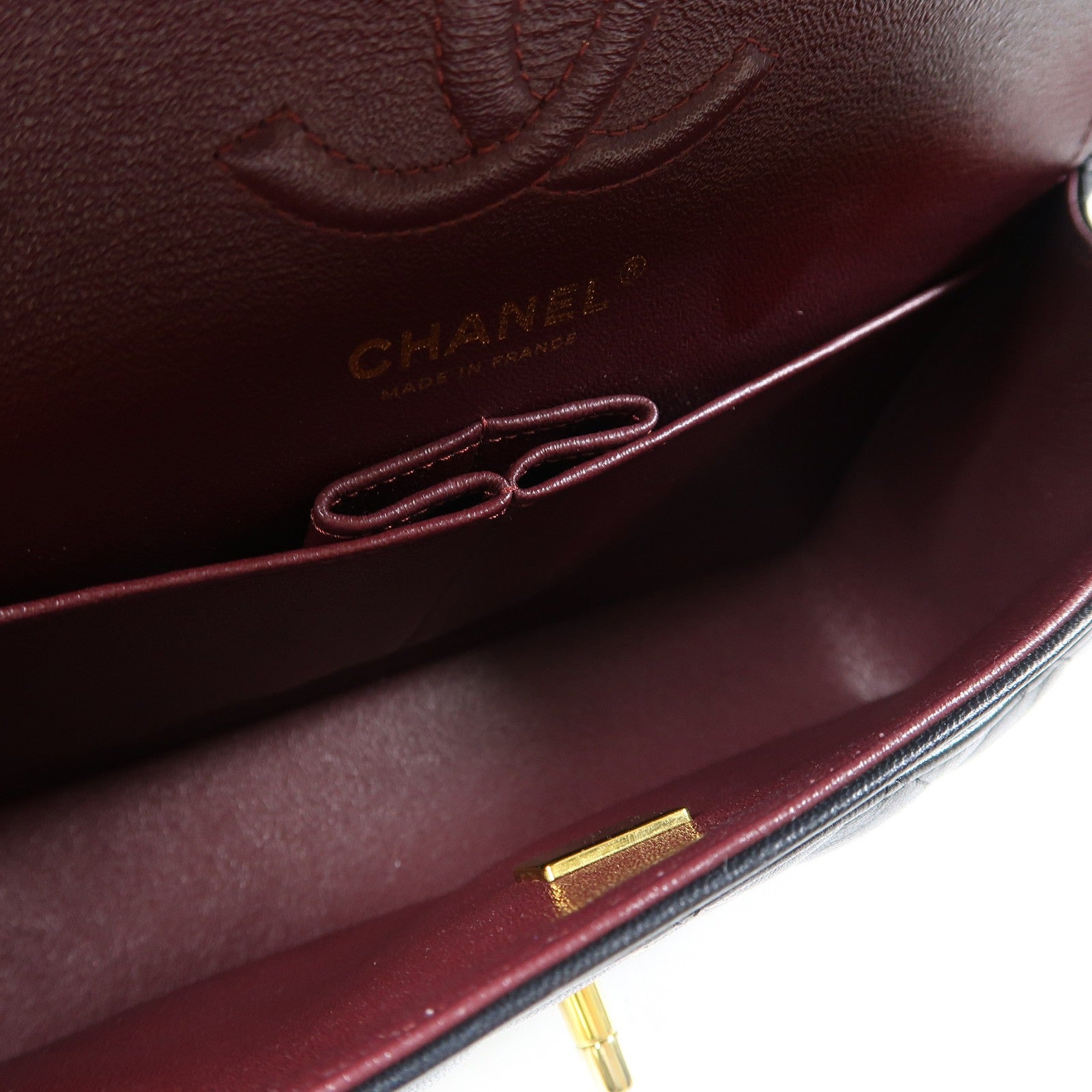 CHANEL 【激減優惠】菱格羊皮皮革Classic 23cm金扣鏈帶肩背袋黑色