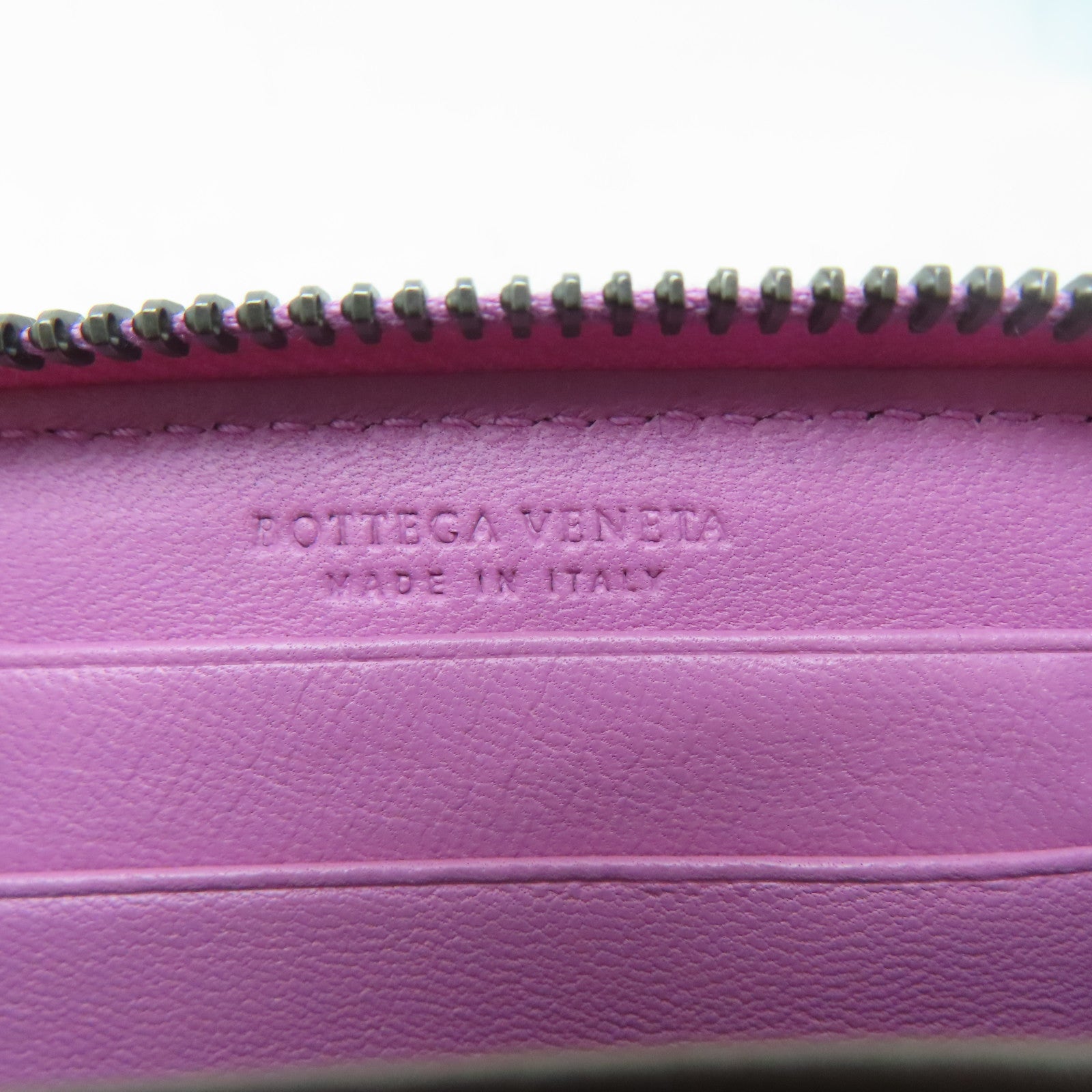 BOTTEGA VENETA 【激減優惠】羊皮皮革Zipped Coin Purse銀扣零錢包紫色