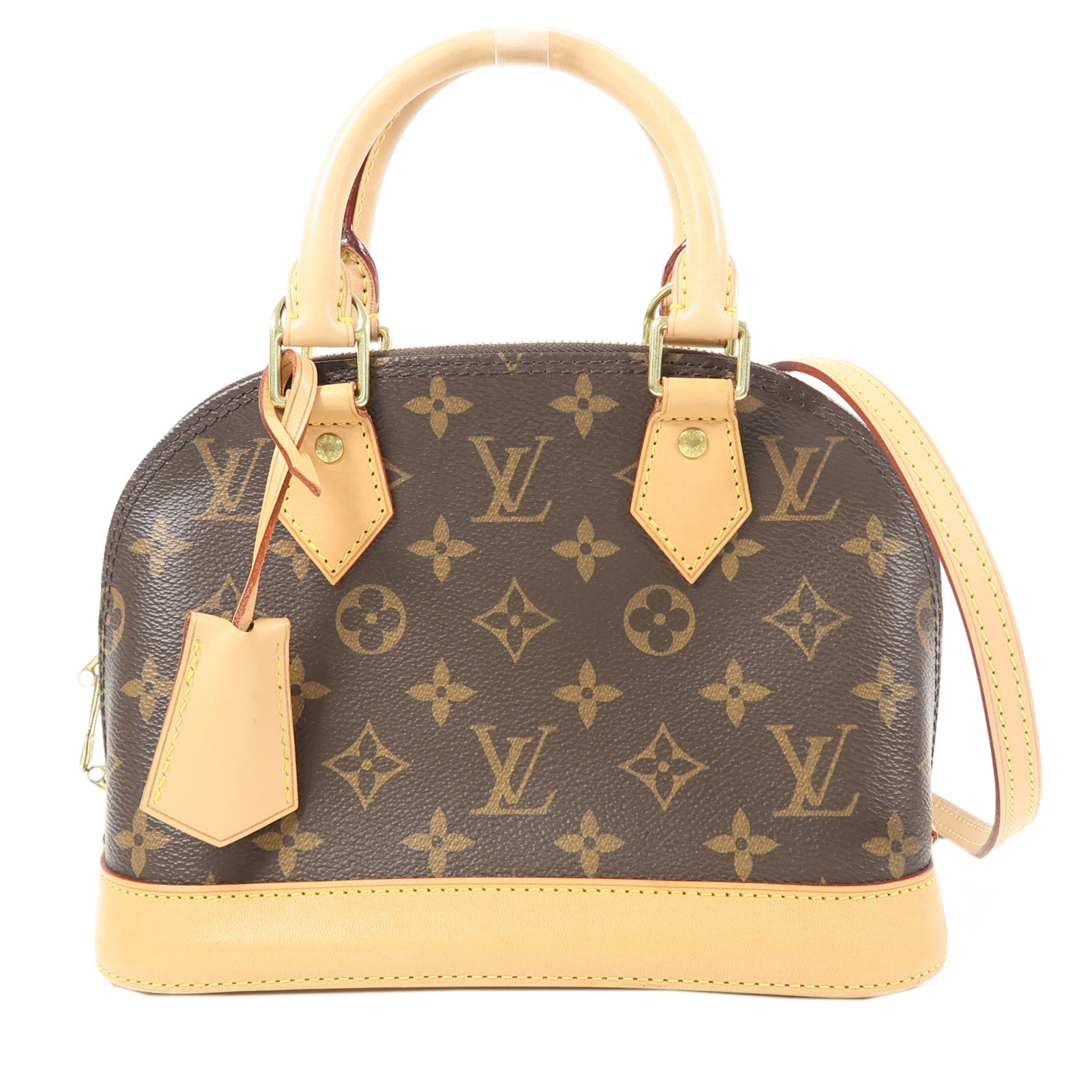 LOUIS VUITTON Monogram Alma BB金扣手挽肩背兩用袋啡色