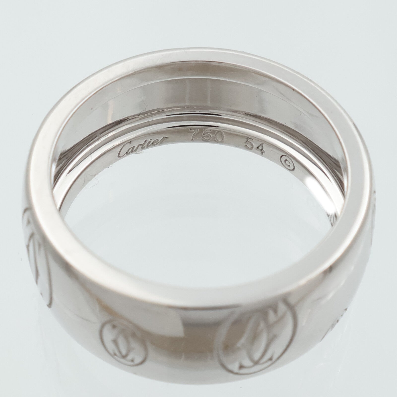 CARTIER 18K白金Happy Birthday戒指
