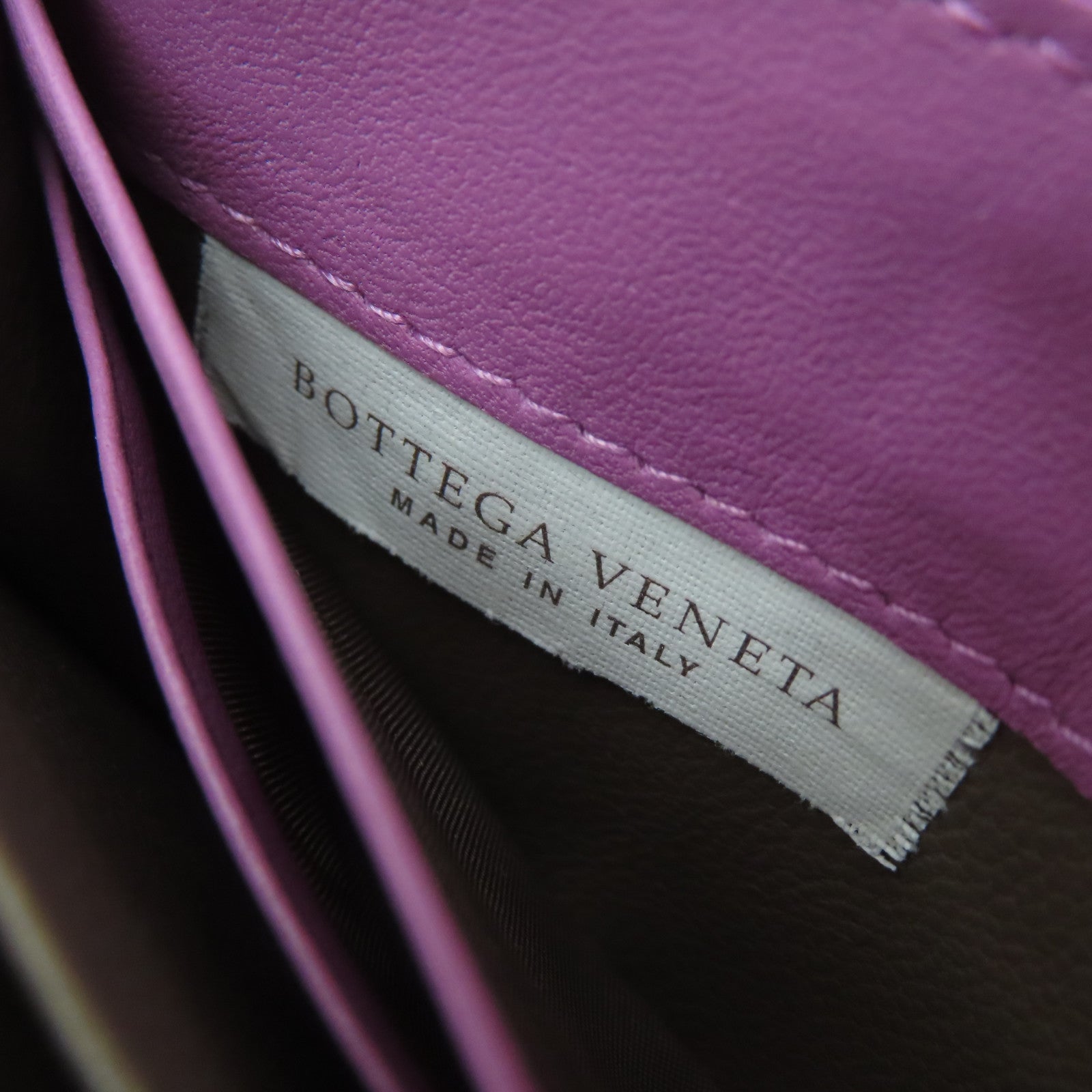 BOTTEGA VENETA 【激減優惠】羊皮皮革Zipped Coin Purse銀扣零錢包紫色