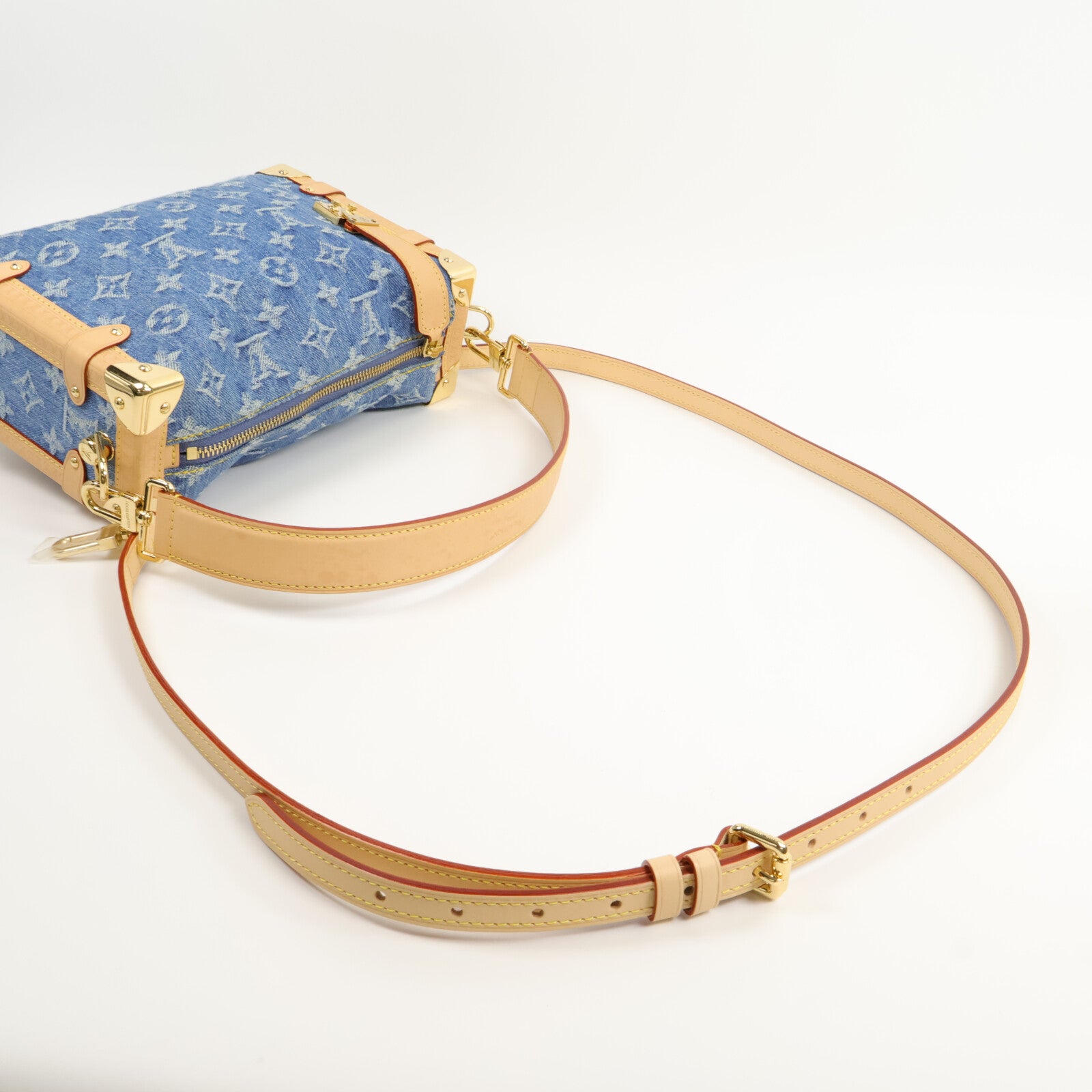 LOUIS VUITTON Monogram Denim Side Trunk MM 手挽肩背兩用袋