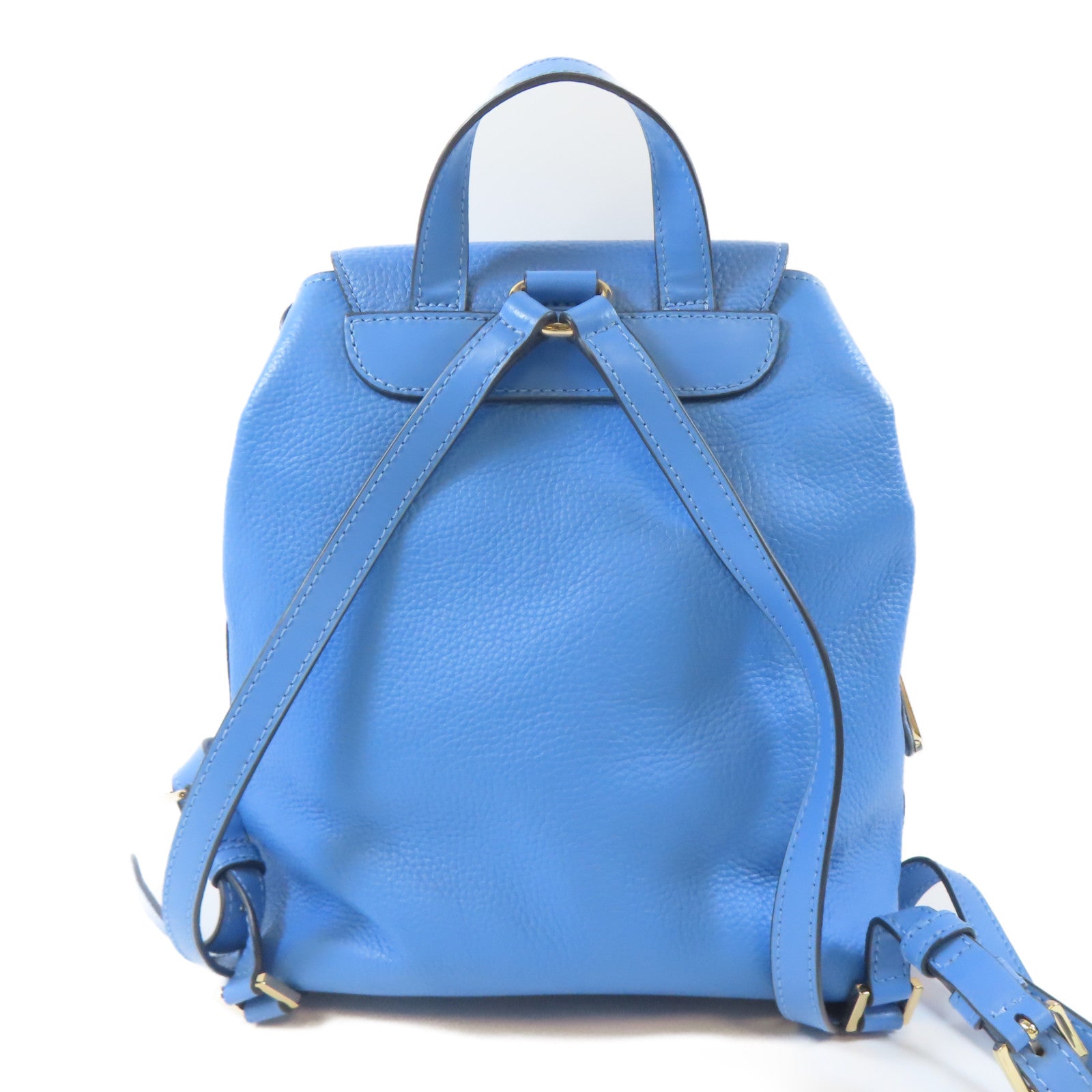 Michael Kors 牛皮皮革Backpack金扣背包藍色