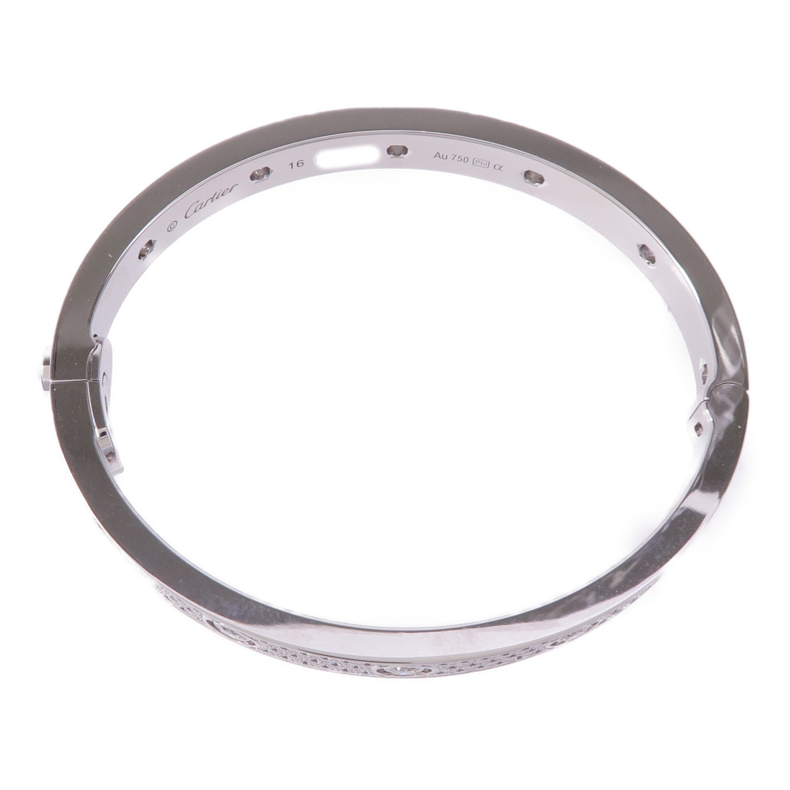 CARTIER 18K白金Love Bangle Full Diamonds鑽石手鏈Cartier#16