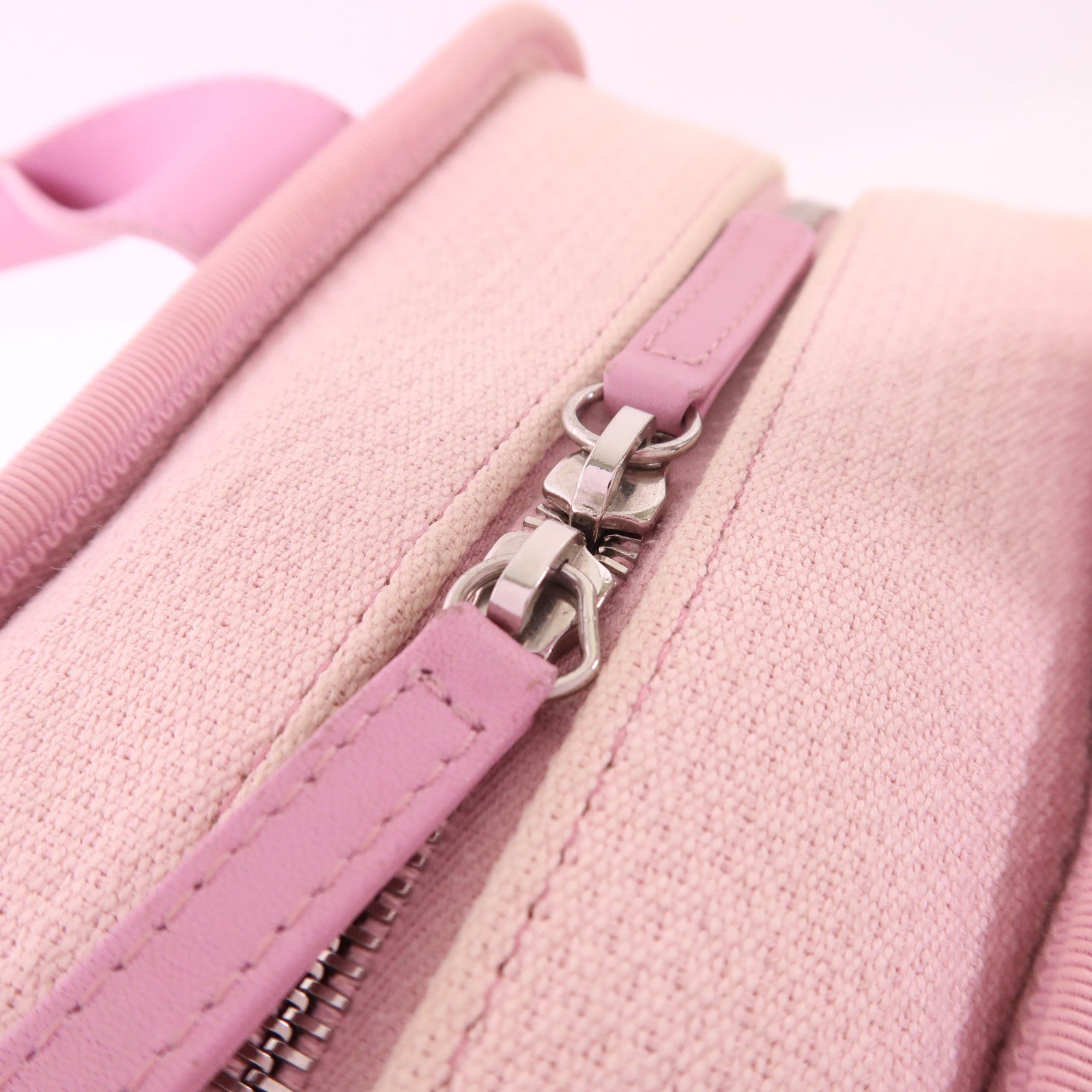 CHANEL 帆布Deauville Bowling Bag銀扣手挽肩背兩用袋