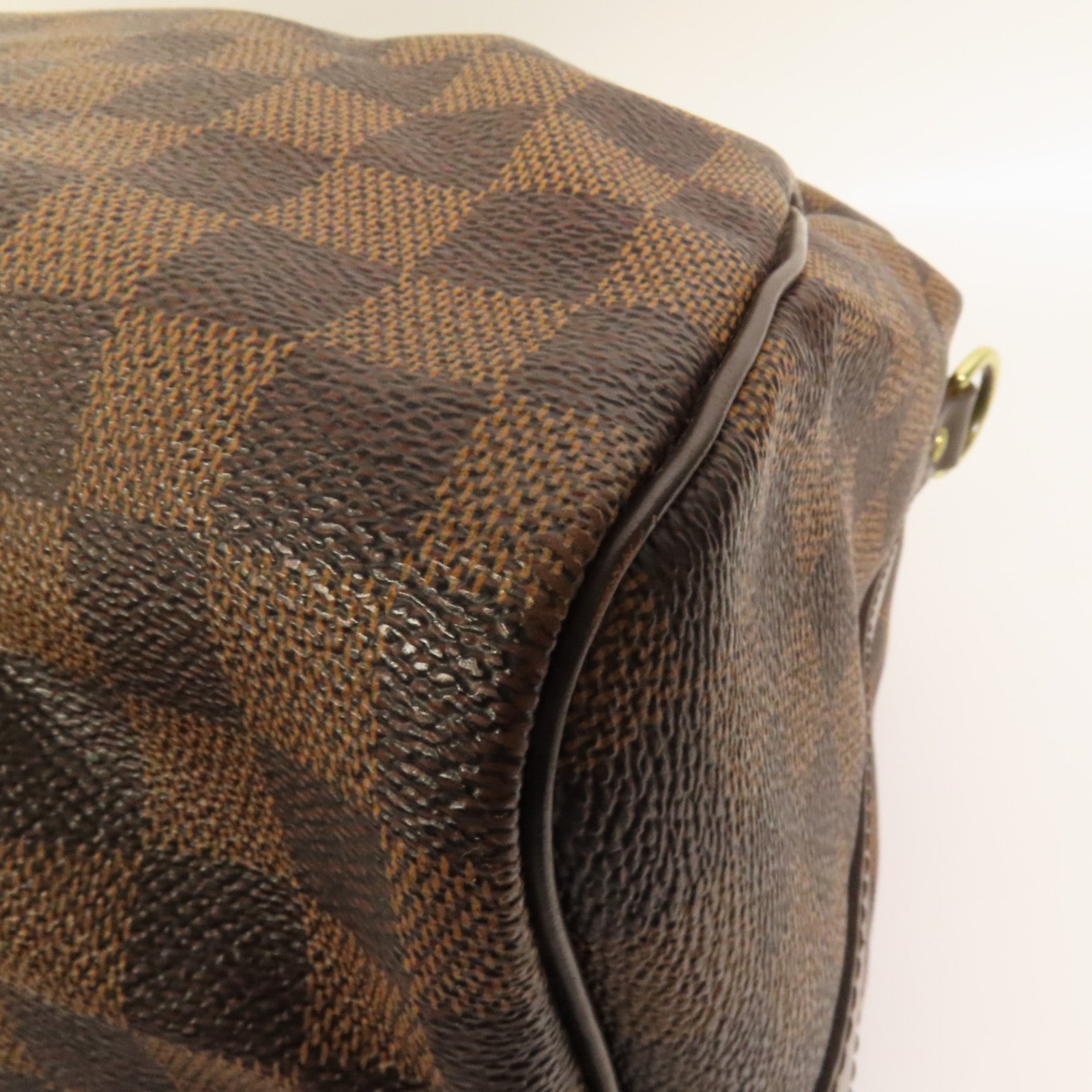 LOUIS VUITTON Damier Speedy Bandouliere 30金扣手挽肩背兩用袋