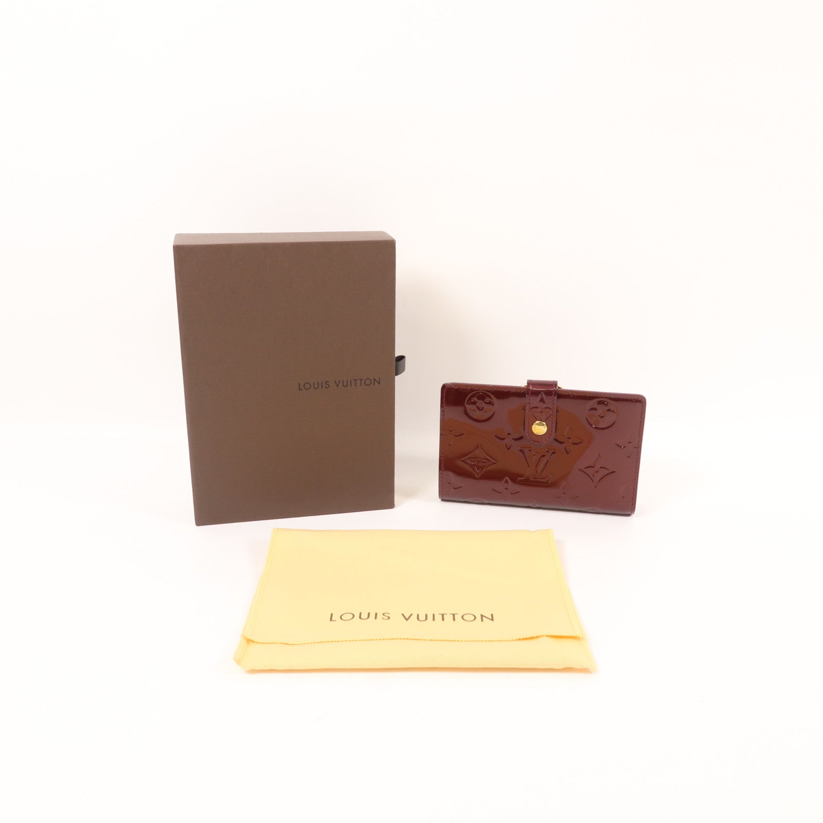 LOUIS VUITTON Monogram Vernis Wallet金扣錢包