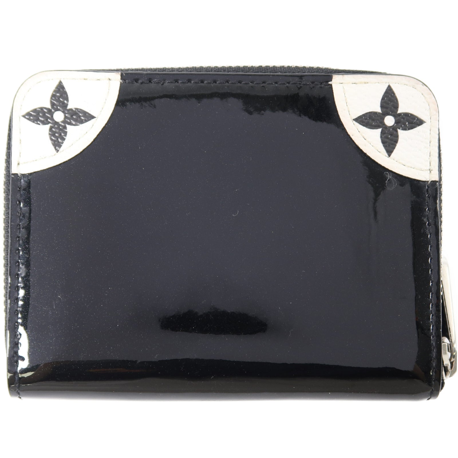 LOUIS VUITTON Vernis Coin/Card Case銀扣卡片套/鎖匙包黑色