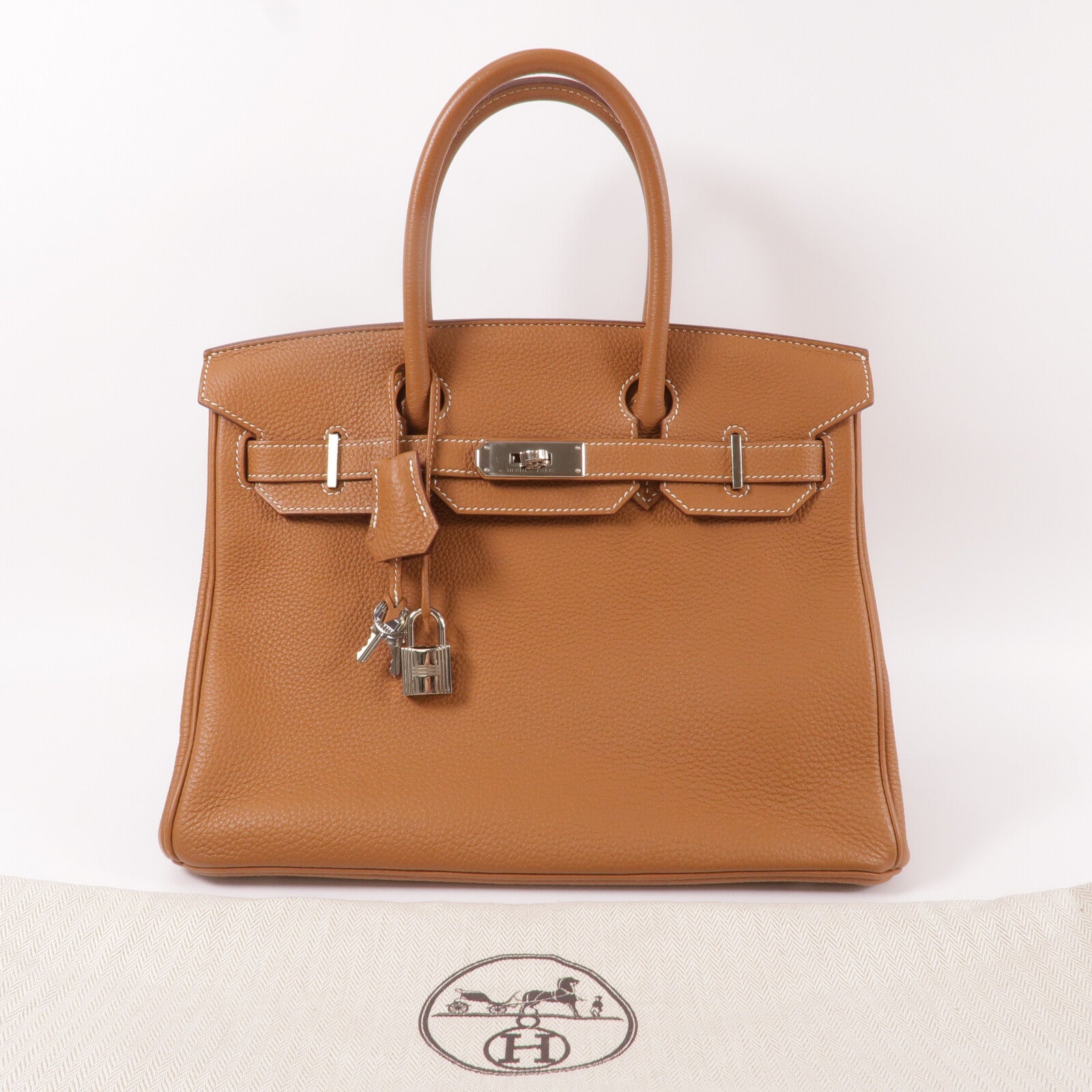 HERMES Togo皮革Birkin 30手挽袋Gold