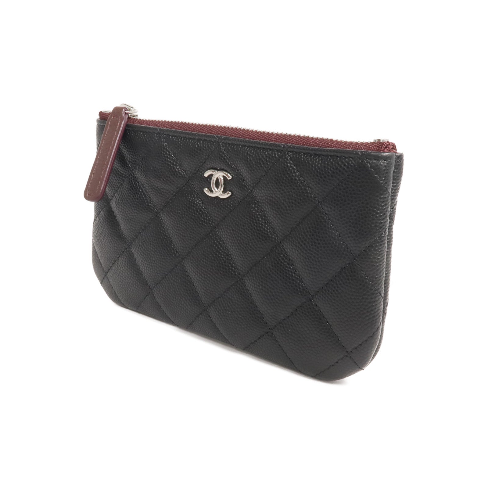 CHANEL 牛皮皮革Coin Case/Pouch銀扣零錢包/手拿包